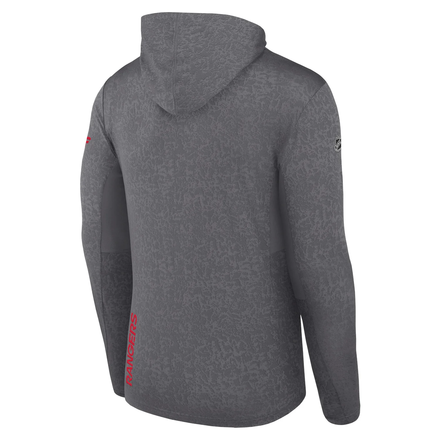 Fanatics Rangers 23-24 Authentic Pro Grey Lightweight Hoodie - Image 2