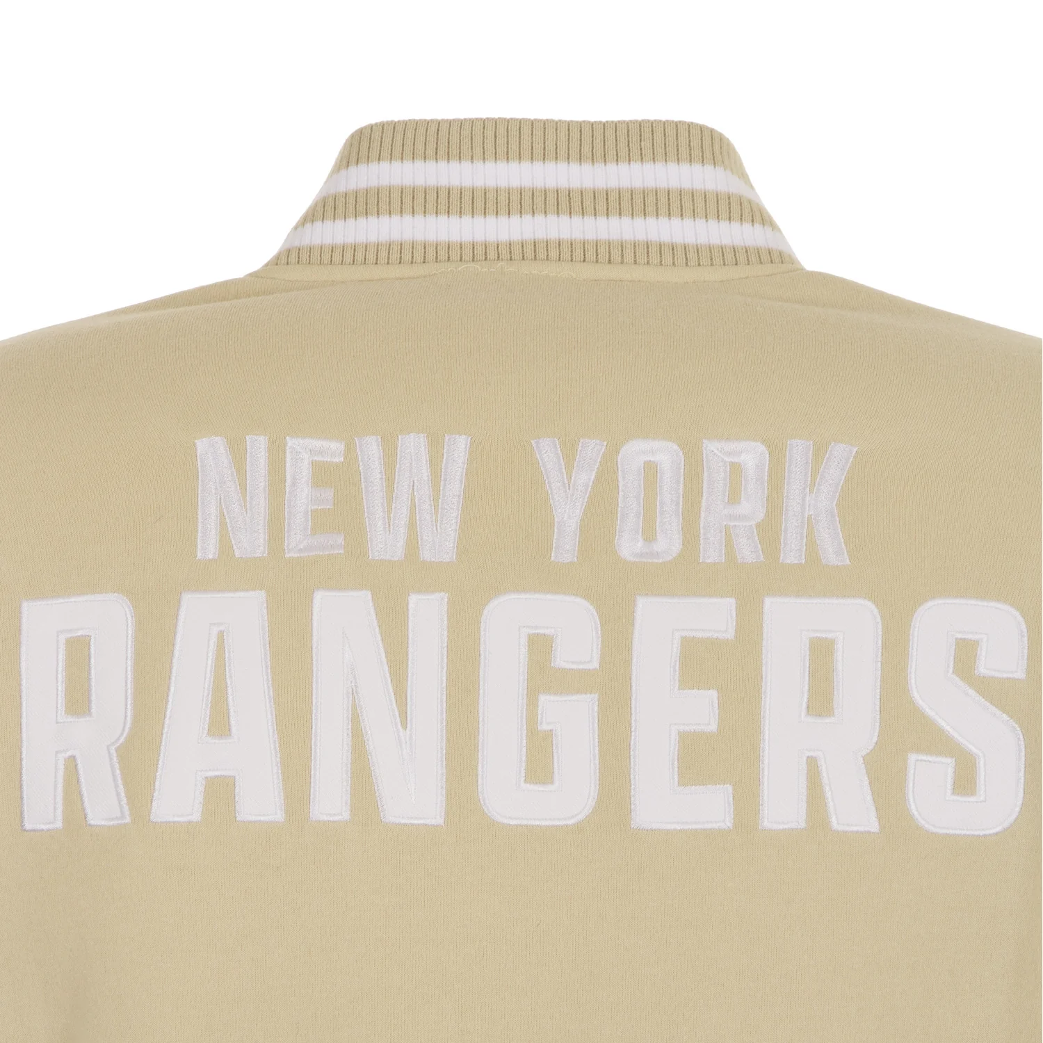 JH Design Rangers Reversible Tan/White Varsity Jacket - Image 4