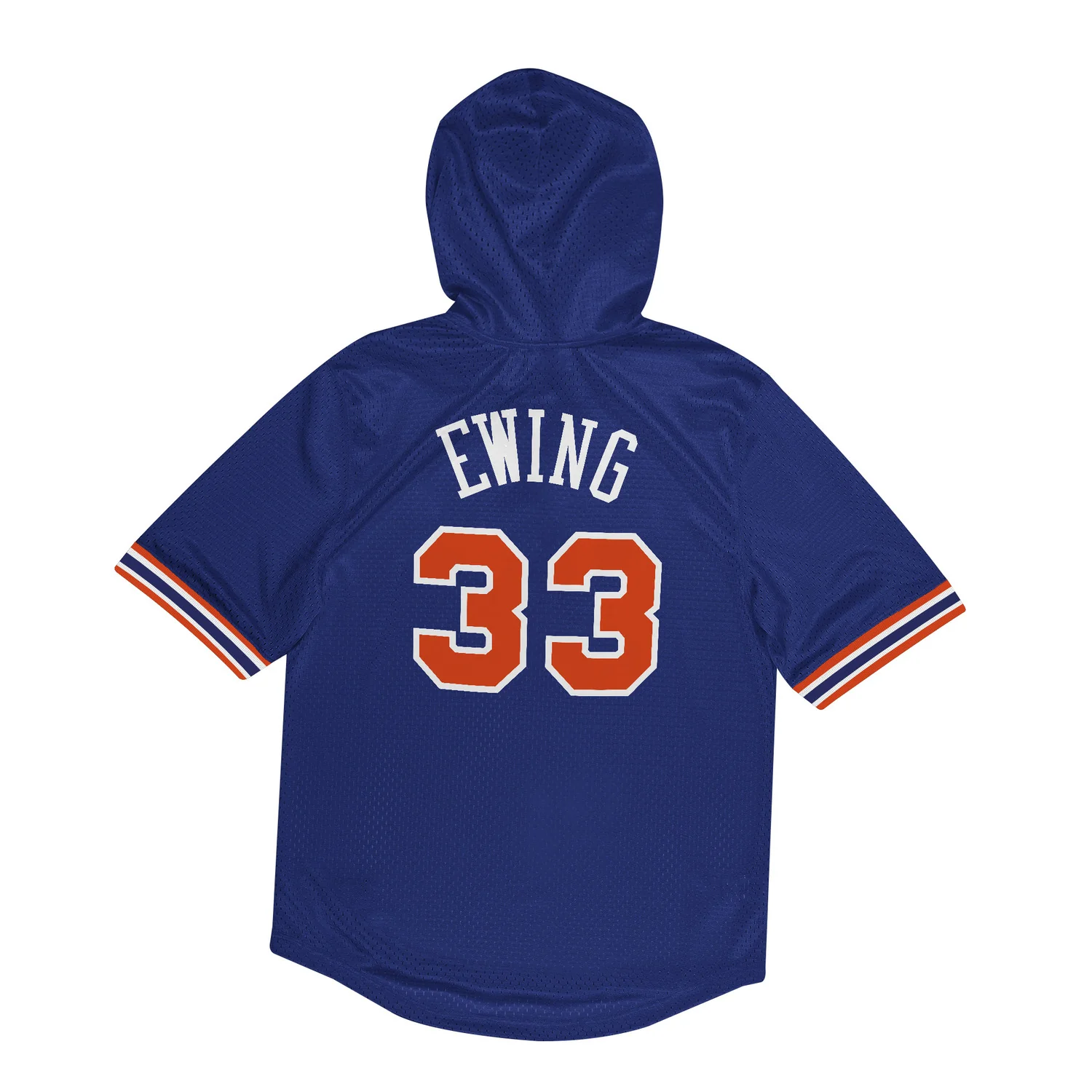 Mitchell & Ness Knicks 1996 Ewing Mesh Short Sleeve Hood - Image 2