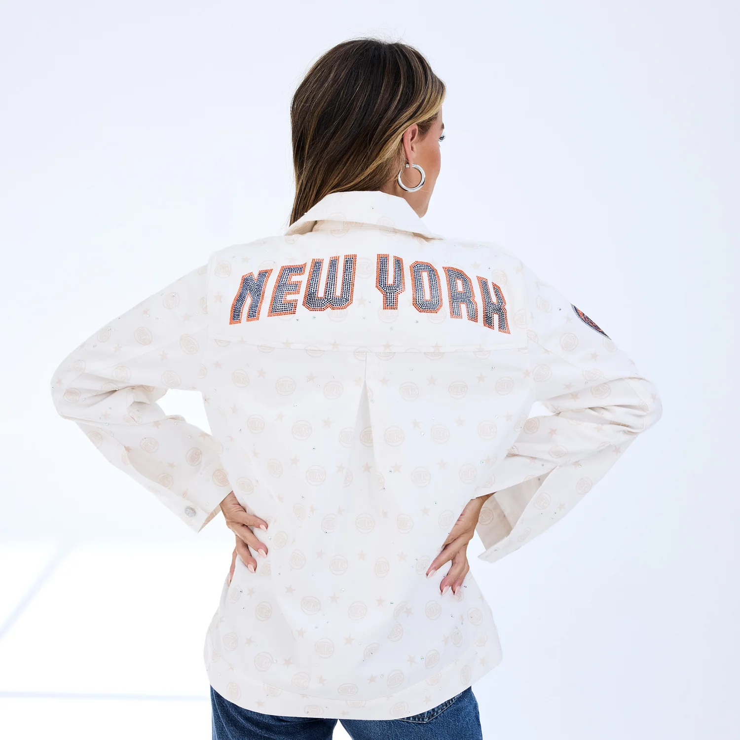 Terez Knicks Cream Twill Jacket - Image 5