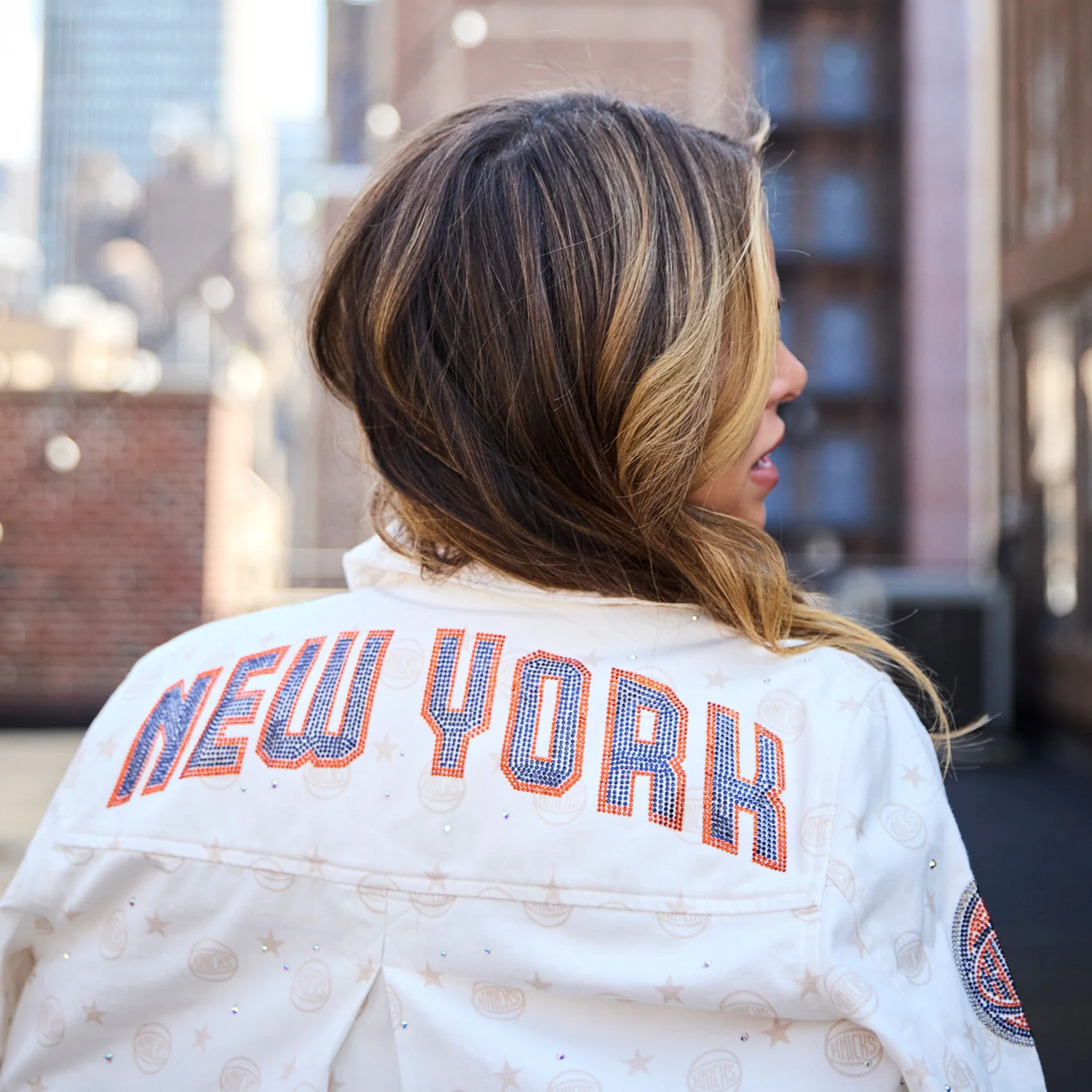Terez Knicks Cream Twill Jacket - Image 6