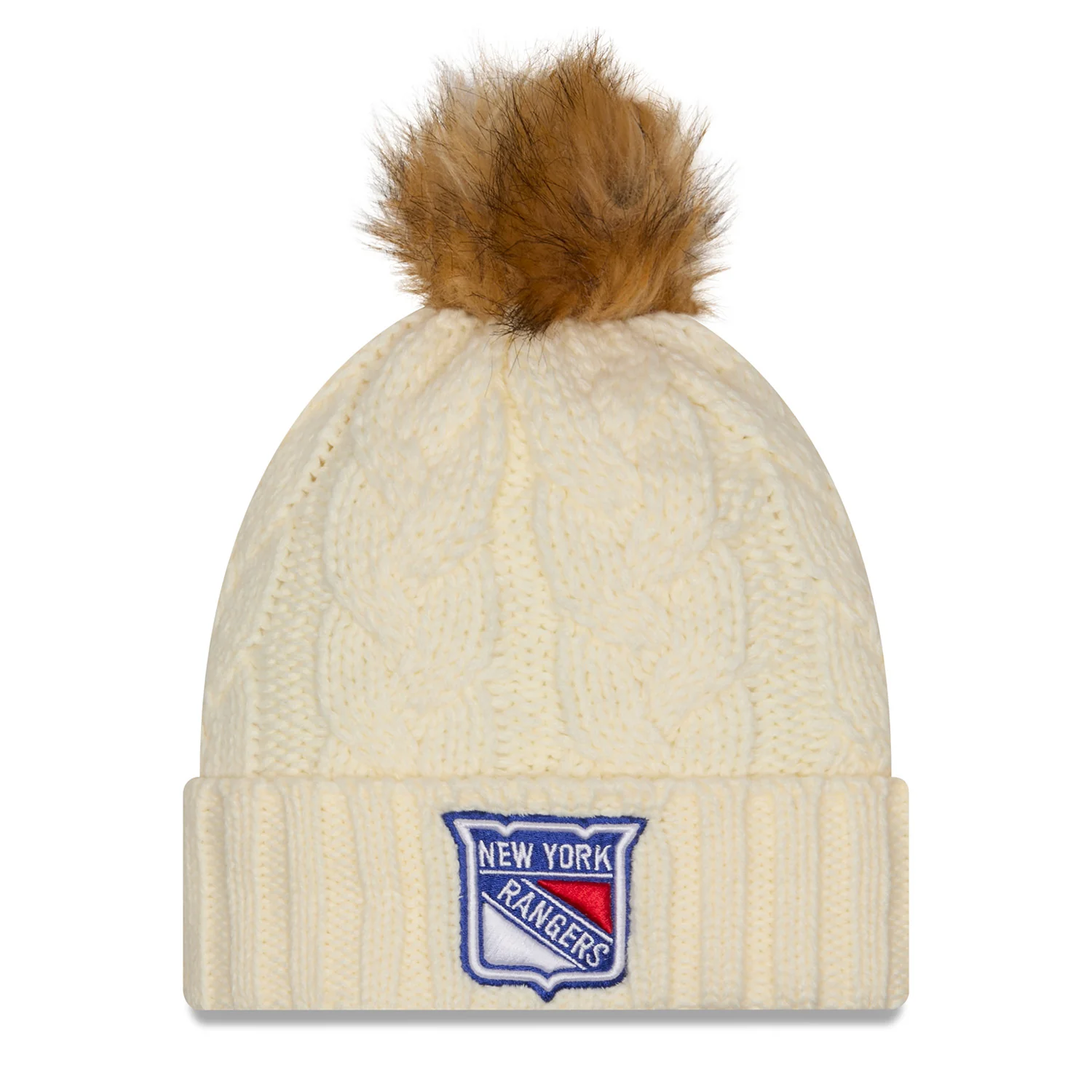 Women's New Era Rangers Fur Chrome Knit Pom