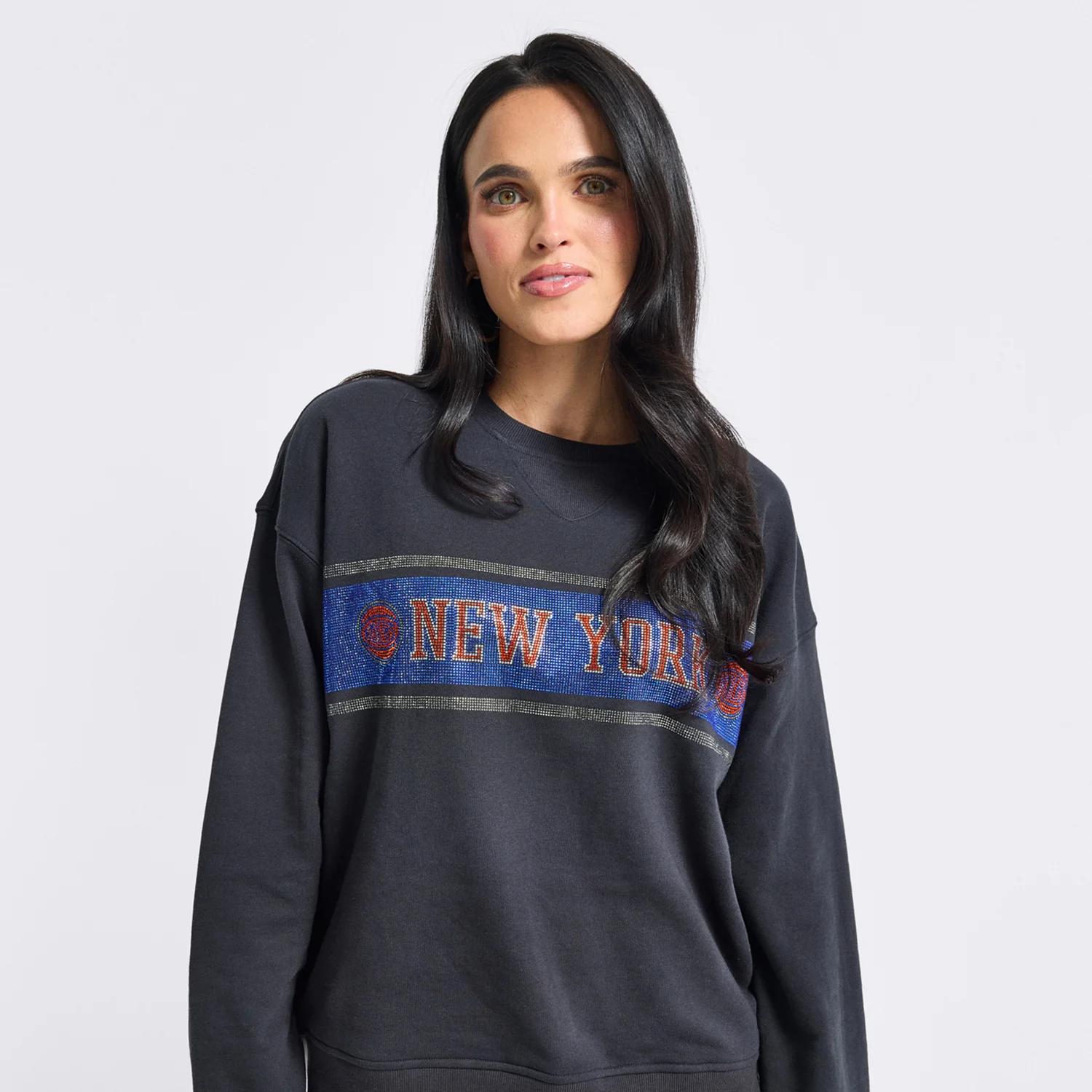 Terez Knicks Black New York Gemstone STripe Logo Crew - Image 3