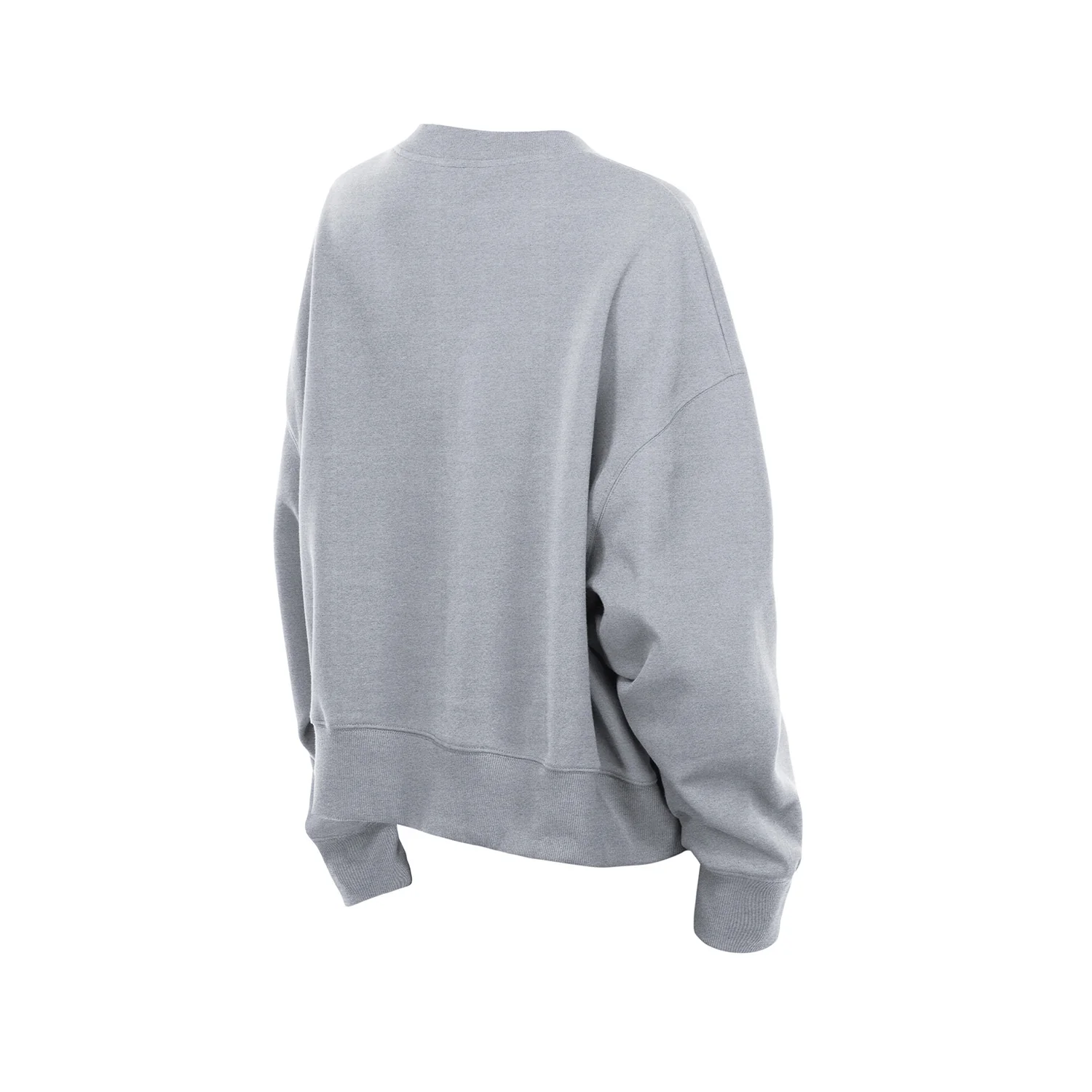 Women's New Era Knicks Throwback Collection Boxy Grey French Terry Crew - Image 2