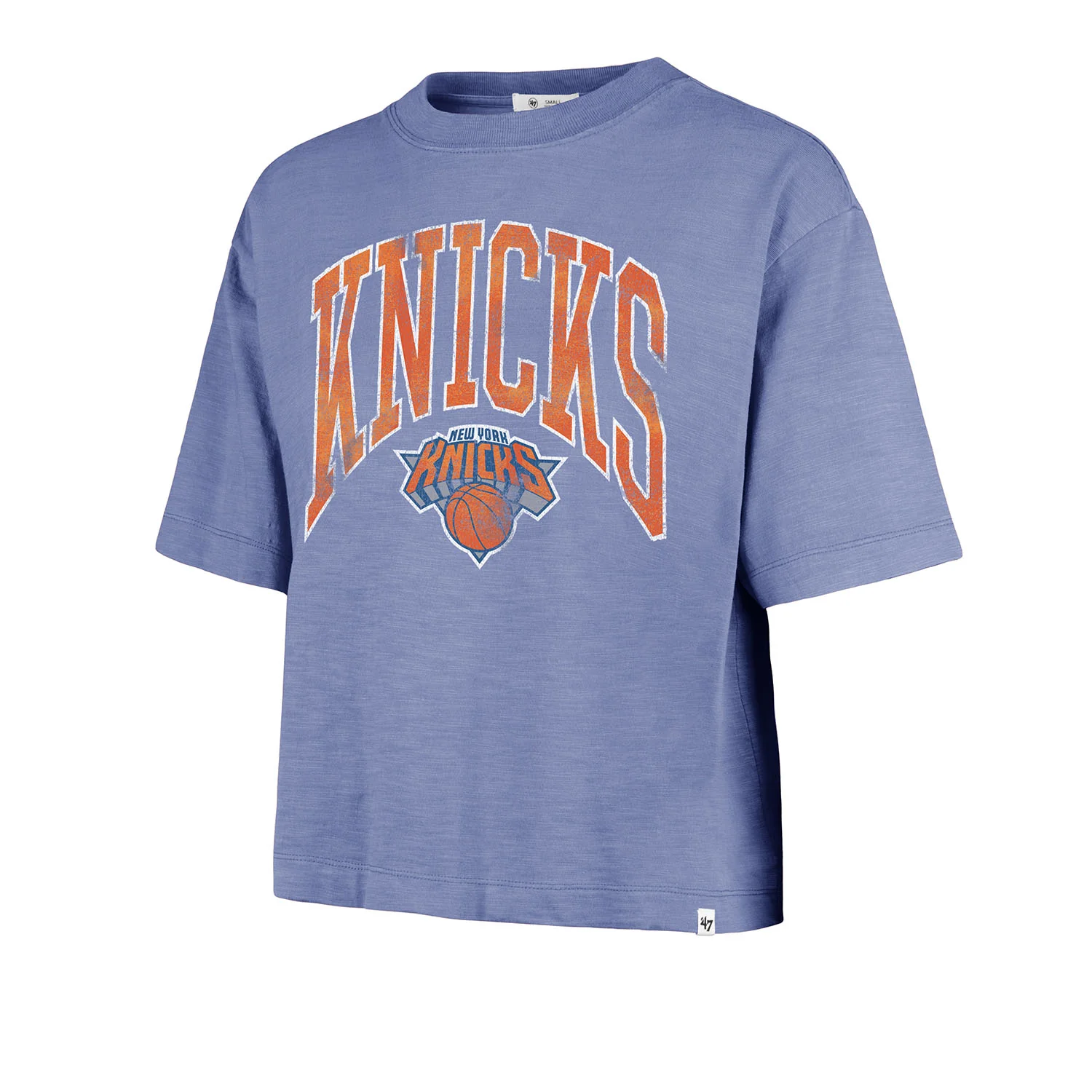 '47 Brand Knicks Womens Slub Crop Tee Blue