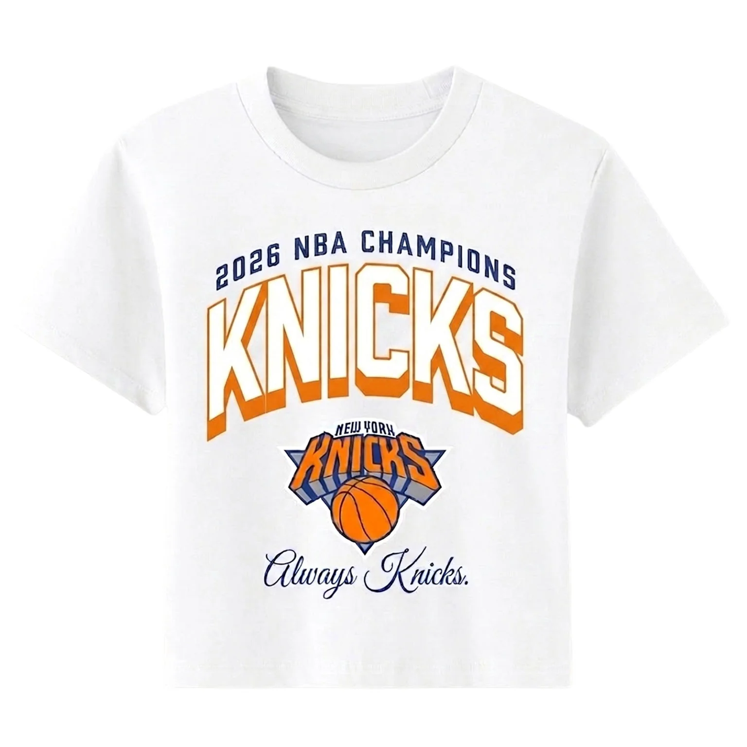 Women's Knicks Exclusive 2026 NBA Champions Crop Tee