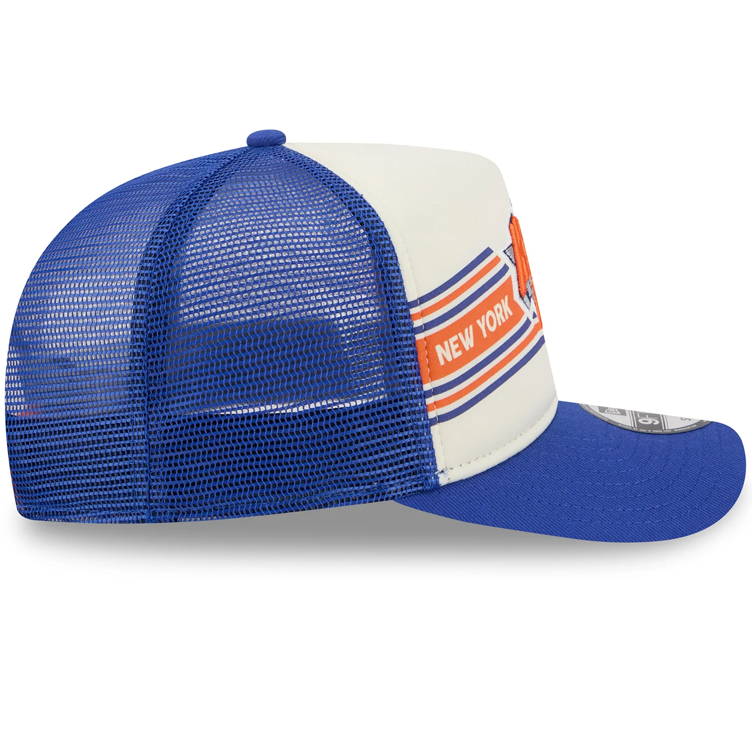 New Era Knicks Banner 950 A Frame Snapback Chrome/Royal - Image 6