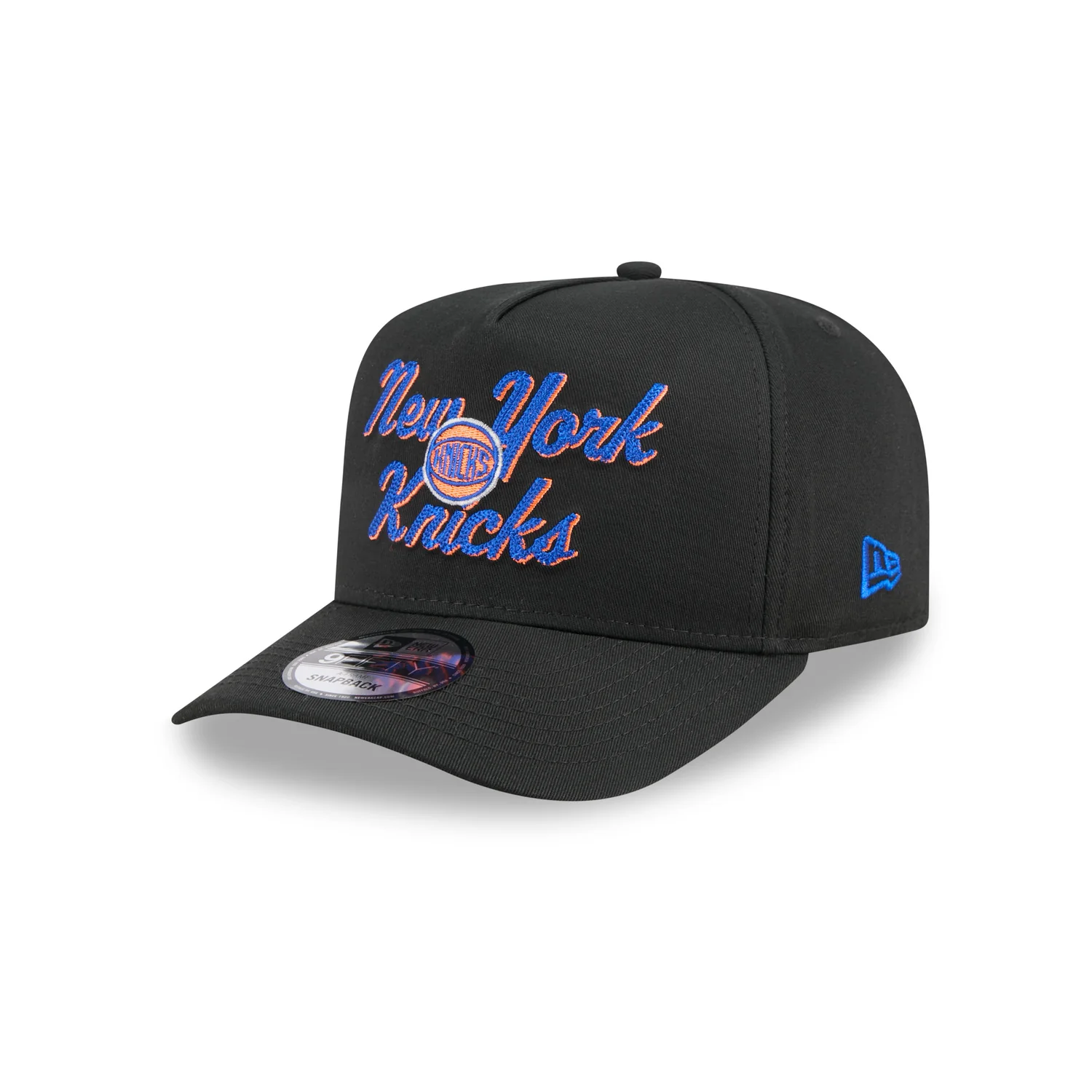 New Era Knicks Chainstitch 950 A Frame Snapback Black - Image 2