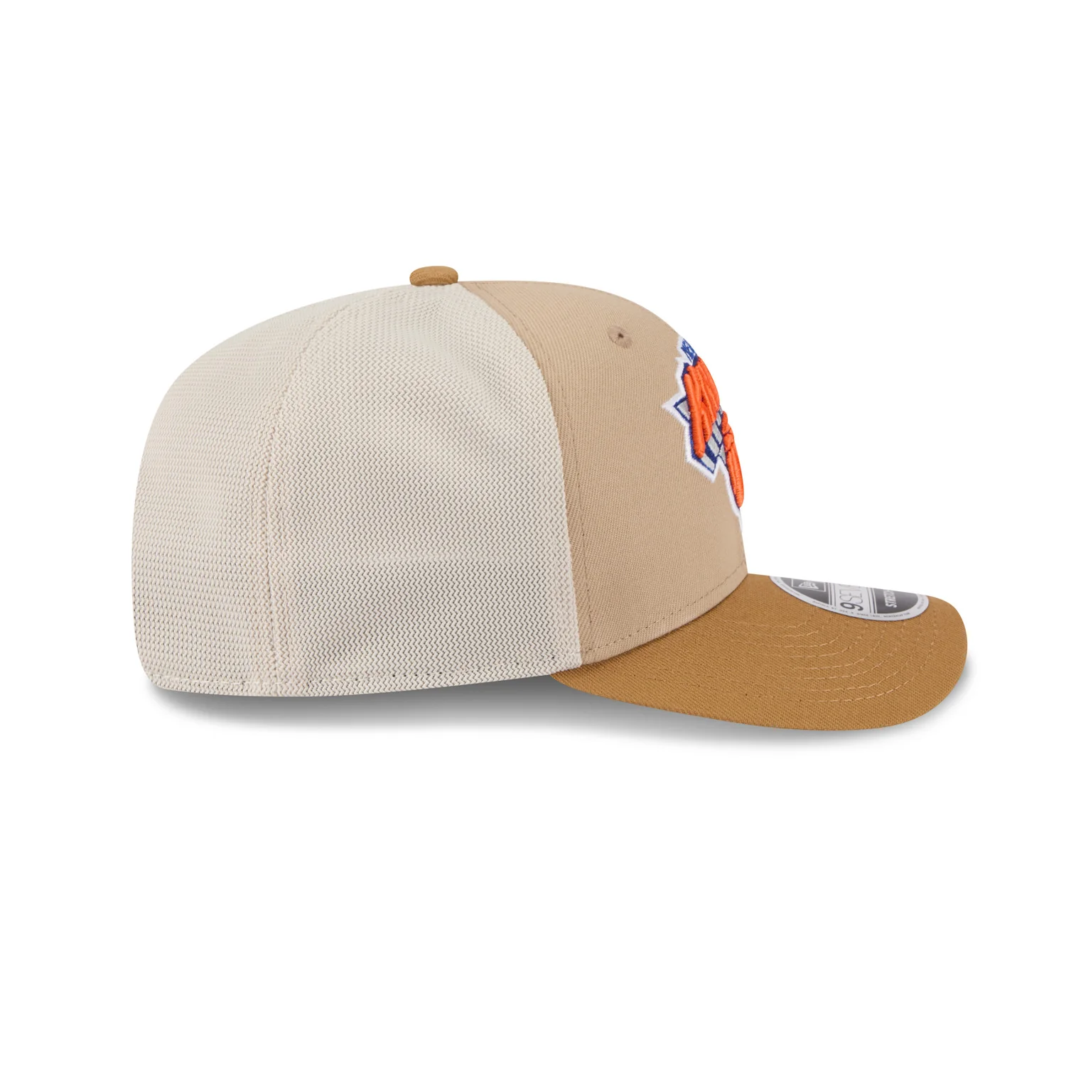 New Era Knicks 2 Tone Trucker 970 Stretch Snapback Stone - Image 6
