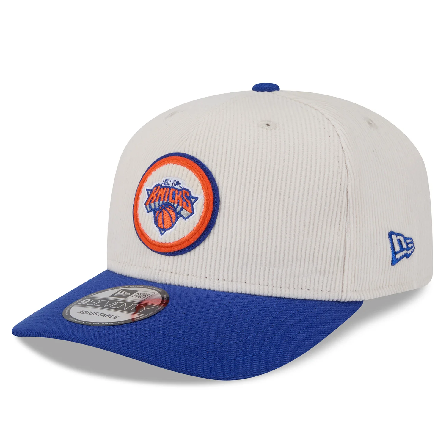 New Era Knicks Loyal Corduroy 970 Stretch Snapback Chrome/Royal - Image 2