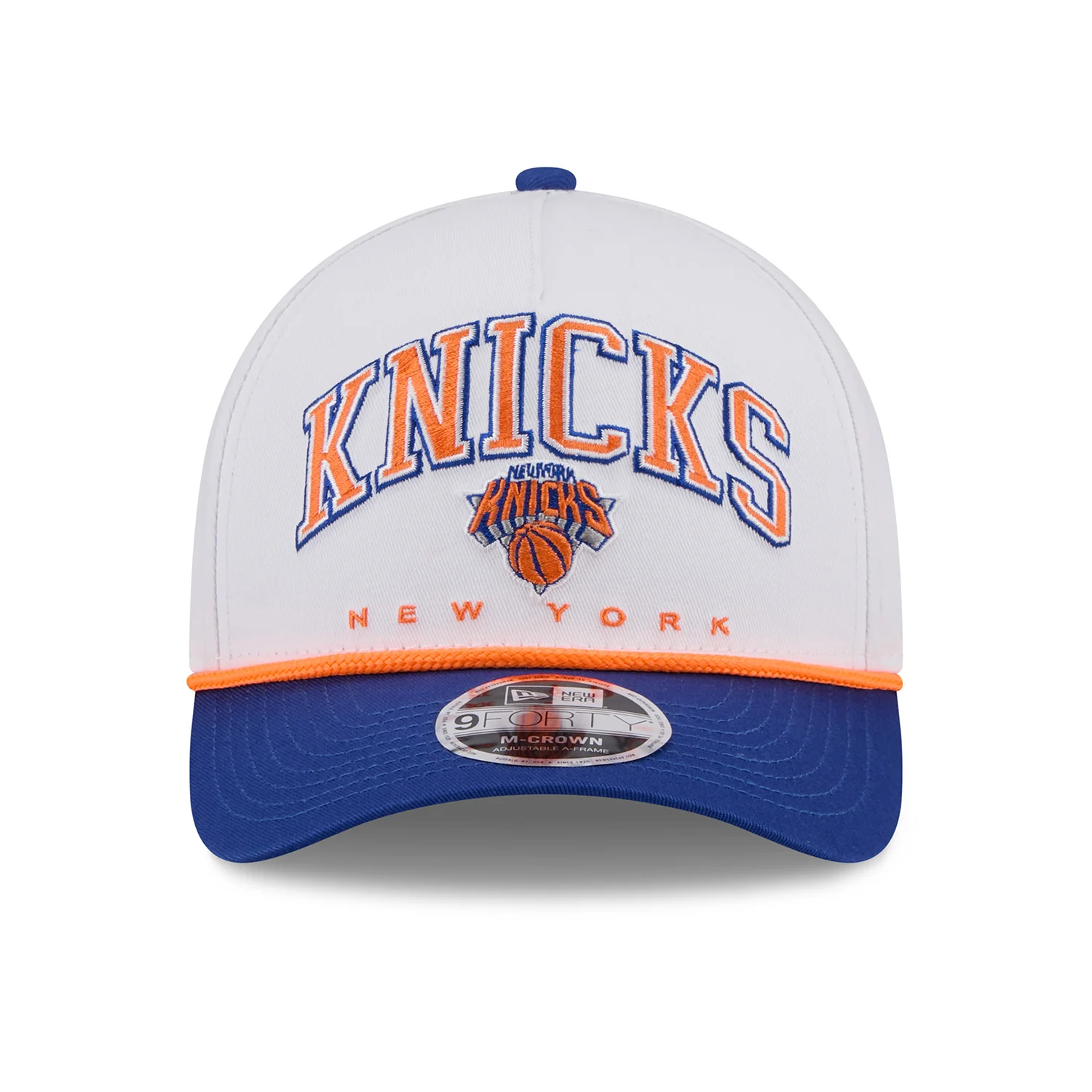 New Era Knicks Arch 940 M-Crown A Frame Snapback White/Royal - Image 4