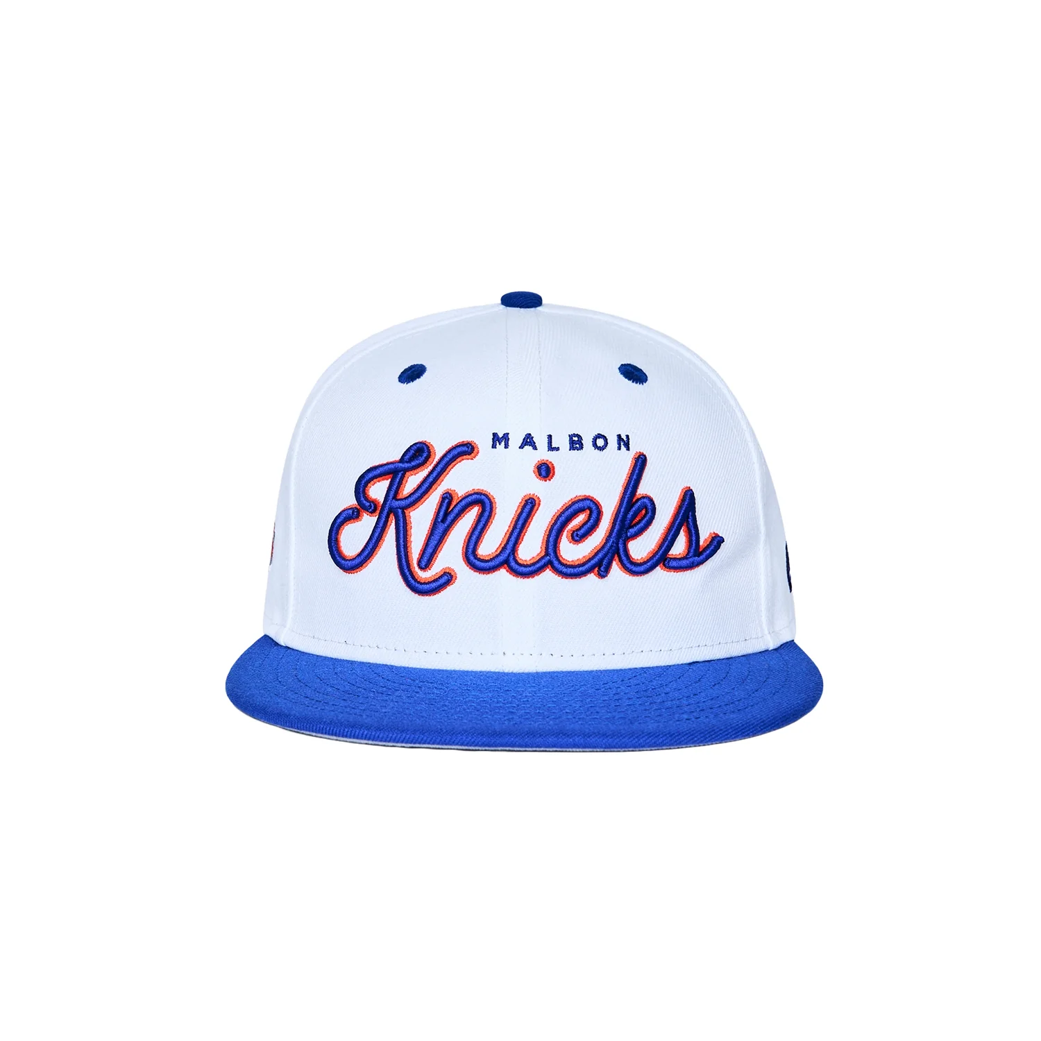 New Era Malbon x Knicks Two-Tone White/Royal 5950 Fitted Cap - Image 4
