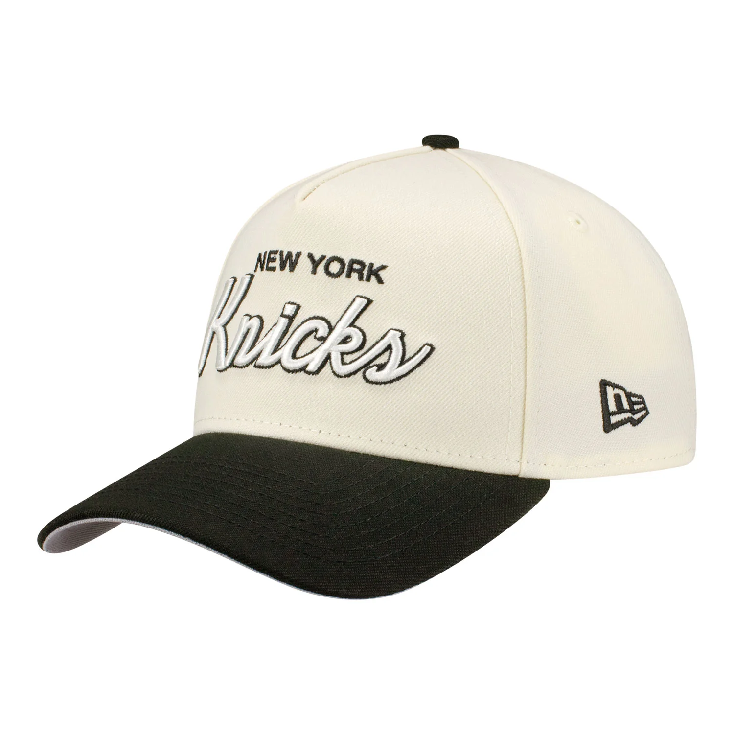 New Era Knicks Script Two-Tone Chrome/Black 940 A-Frame Snapback - Image 2