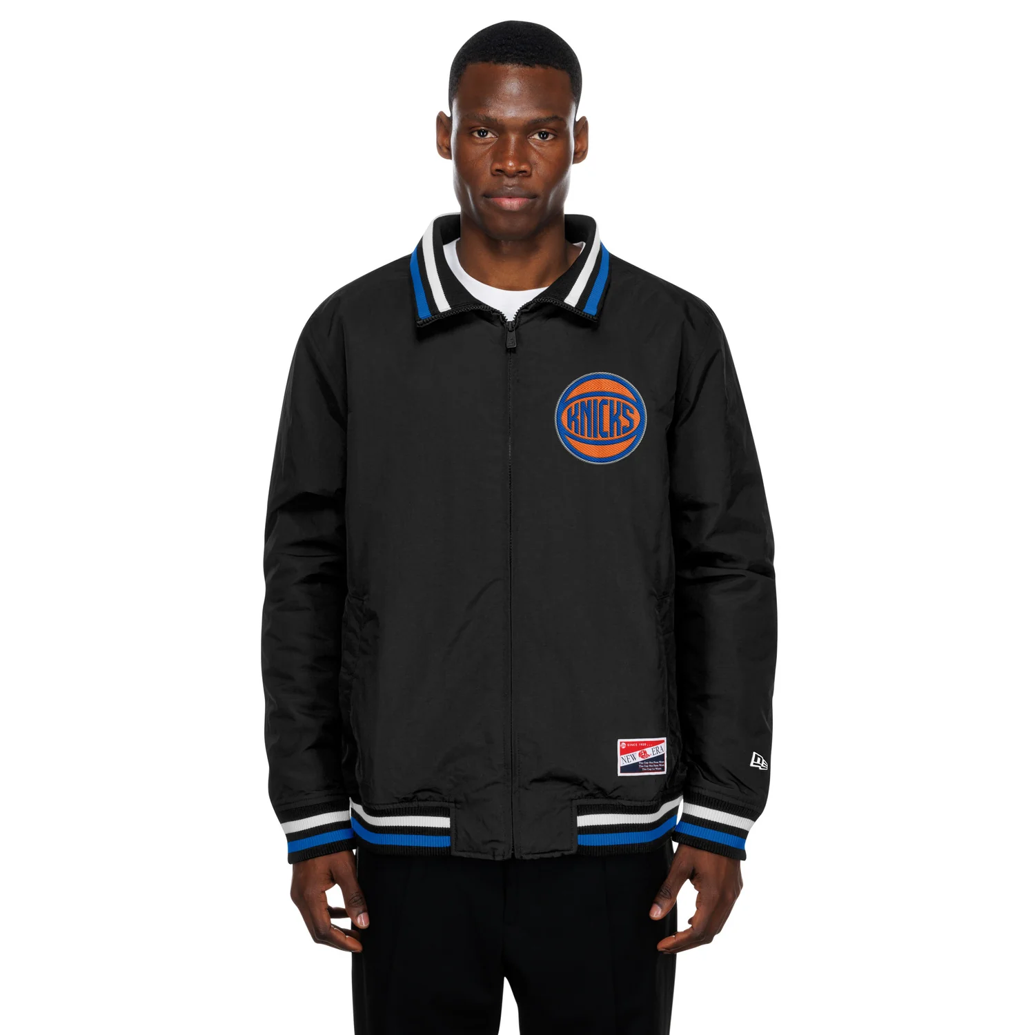 New Era Knicks Throwback Nylon Applique Full Zip Jacket - Image 2