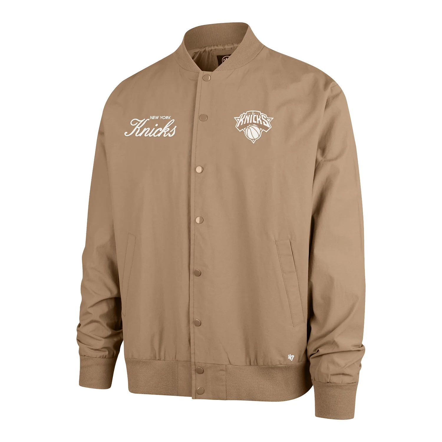 '47 Brand Knicks Portabella Euro Step Twill Bomber Jacket