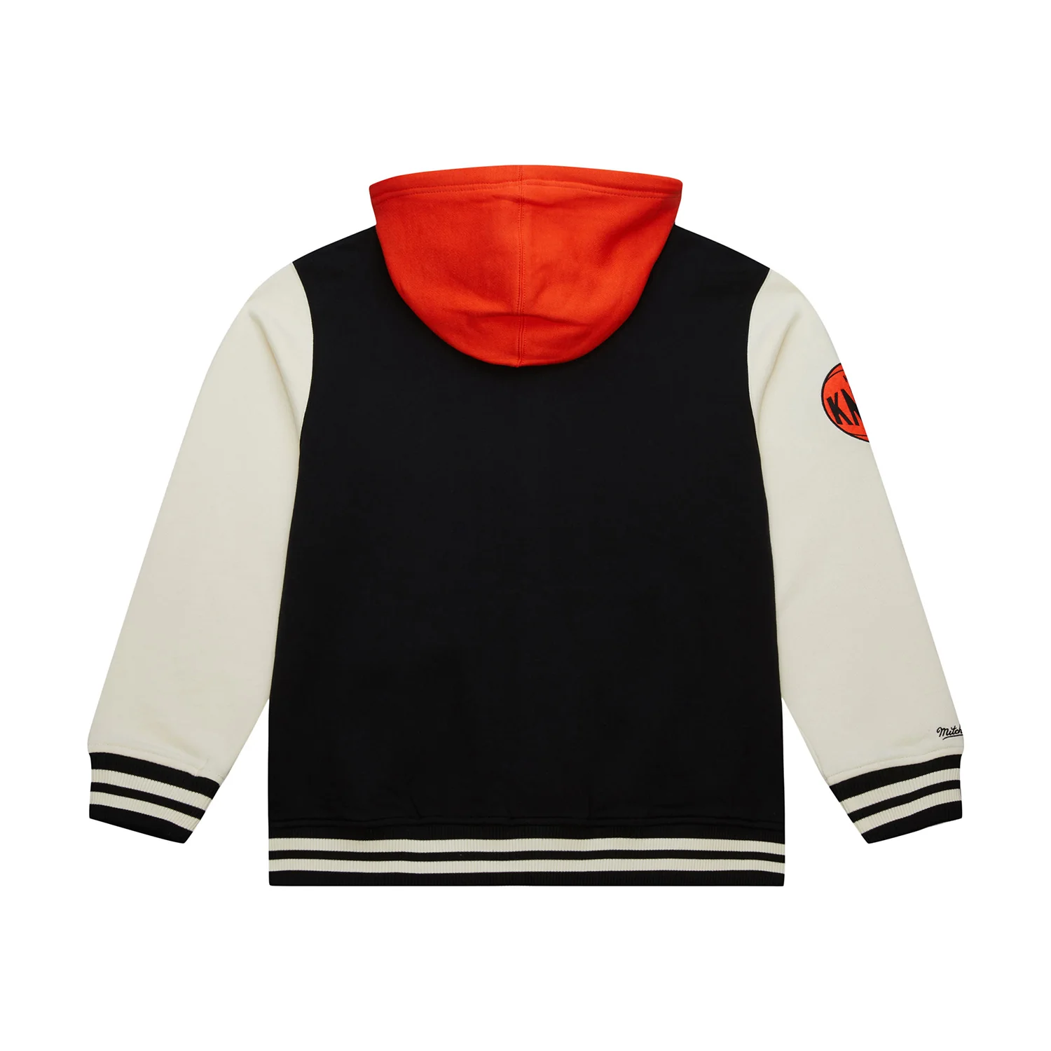 Mitchell & Ness Knicks Courtside Fleece Button Down Hooded Jacket - Image 2