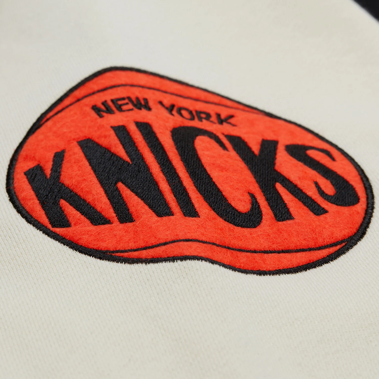 Mitchell & Ness Knicks Courtside Fleece Button Down Hooded Jacket - Image 5