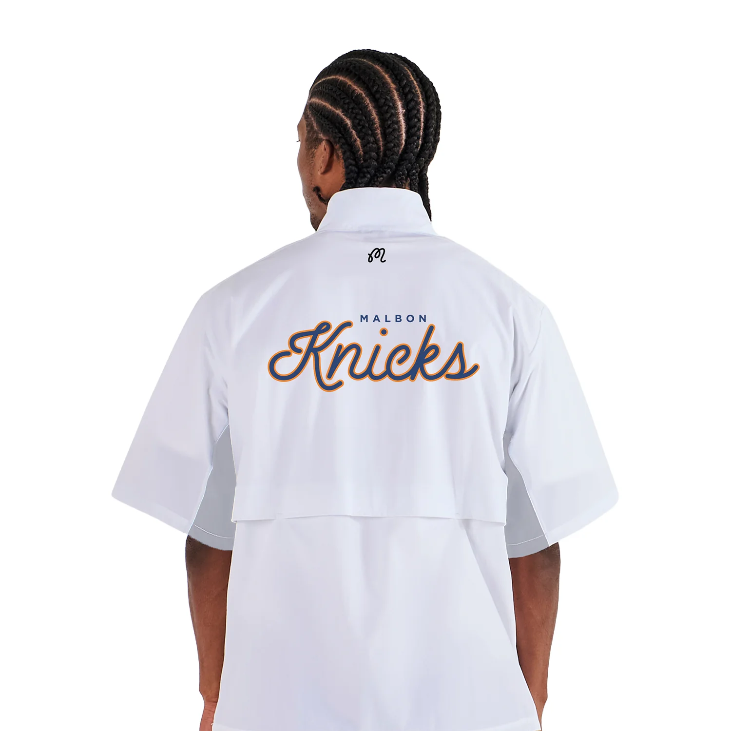 Malbon x Knicks White Windshirt Pullover - Image 4