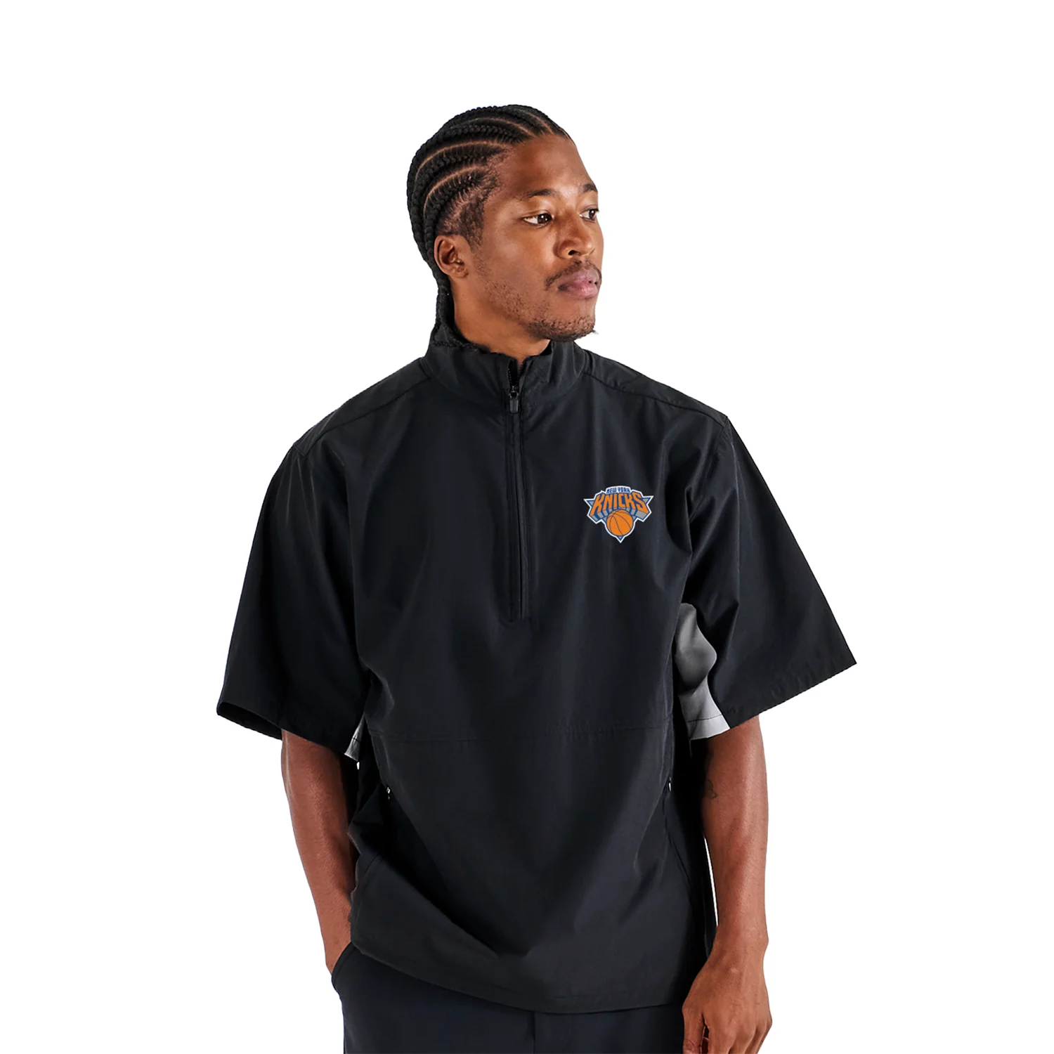 Malbon x Knicks Black Windshirt Pullover - Image 3