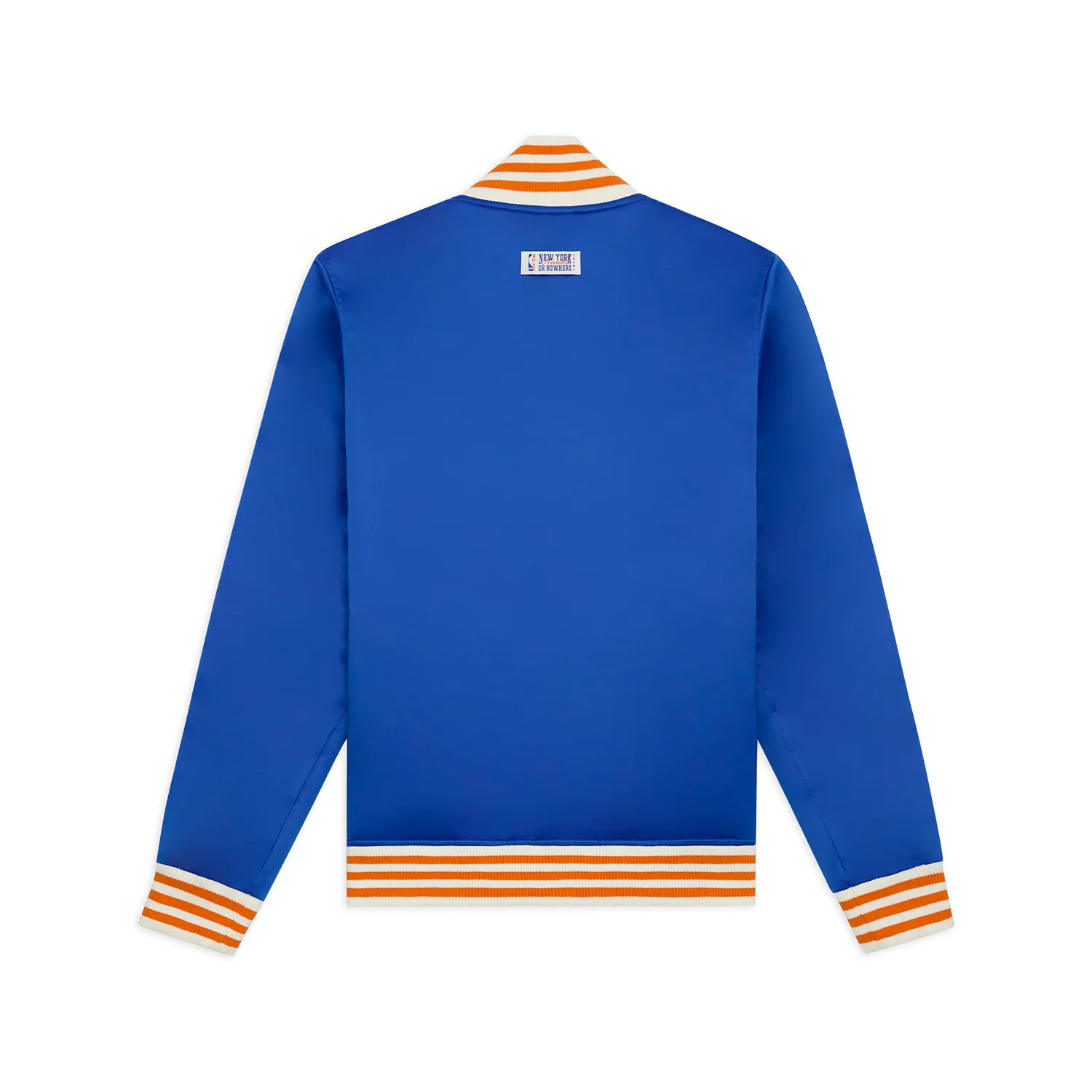 NYON x Knicks Downtown Varsity Satin Jacket Royal - Image 2