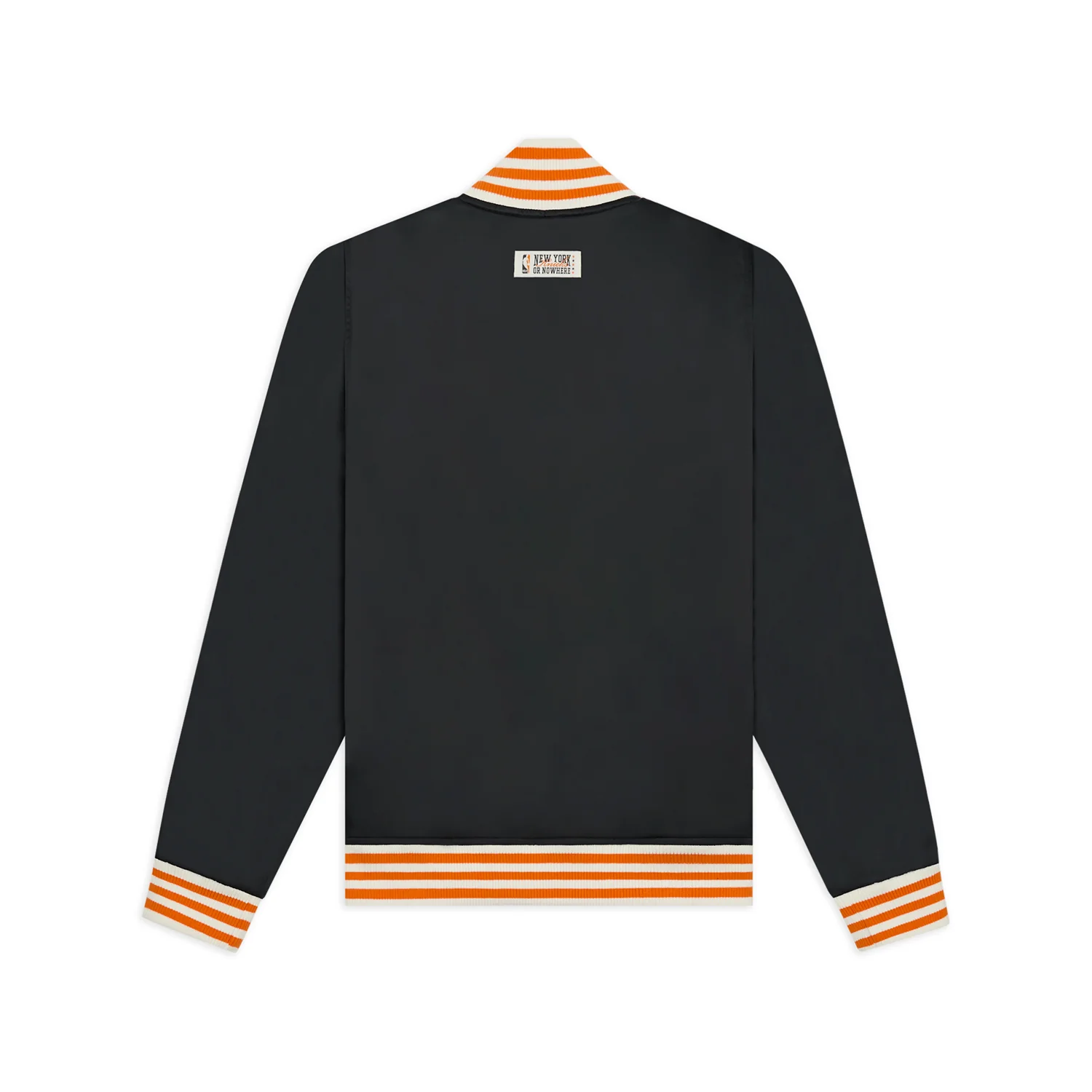 NYON x Knicks Midtown Varsity Satin Jacket Black - Image 2