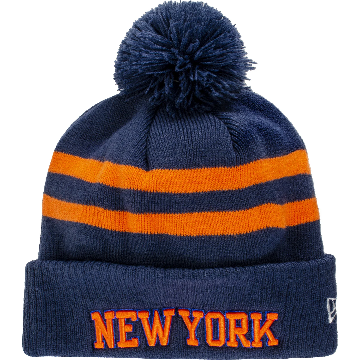 New Era Knicks Statement Navy/Orange Pom Knit