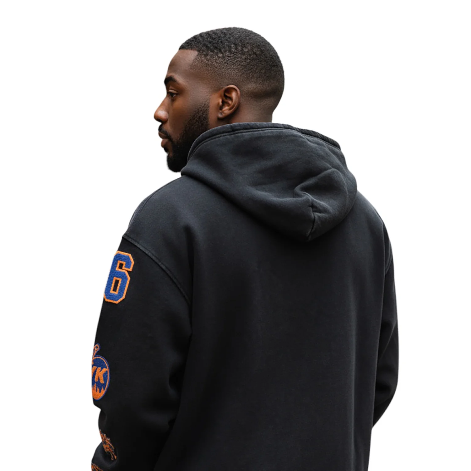 Wild Collective Knicks Acid Wash Oversized Full Zip Hoodie - Image 4