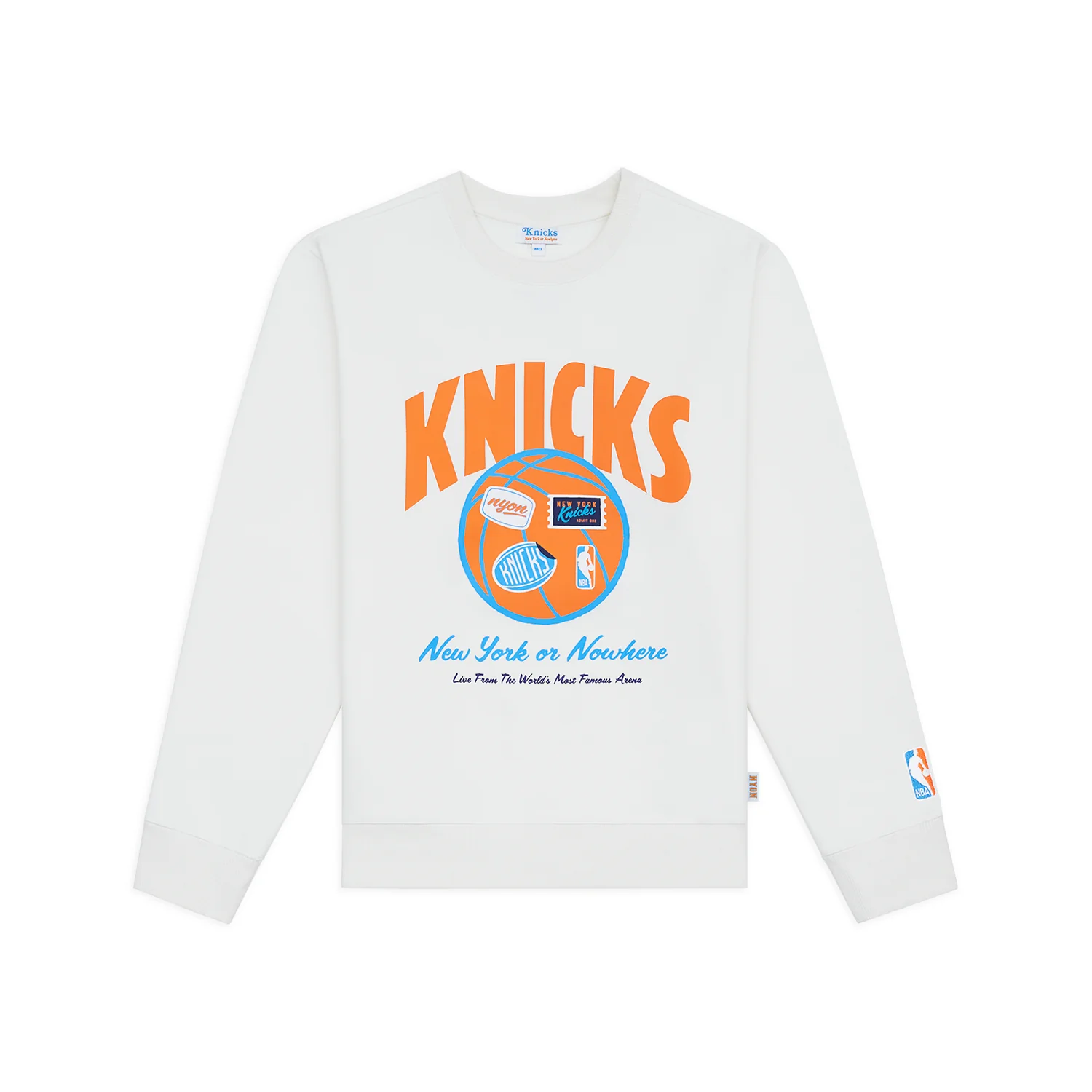 NYON x Knicks Game Changer Off White Crewneck