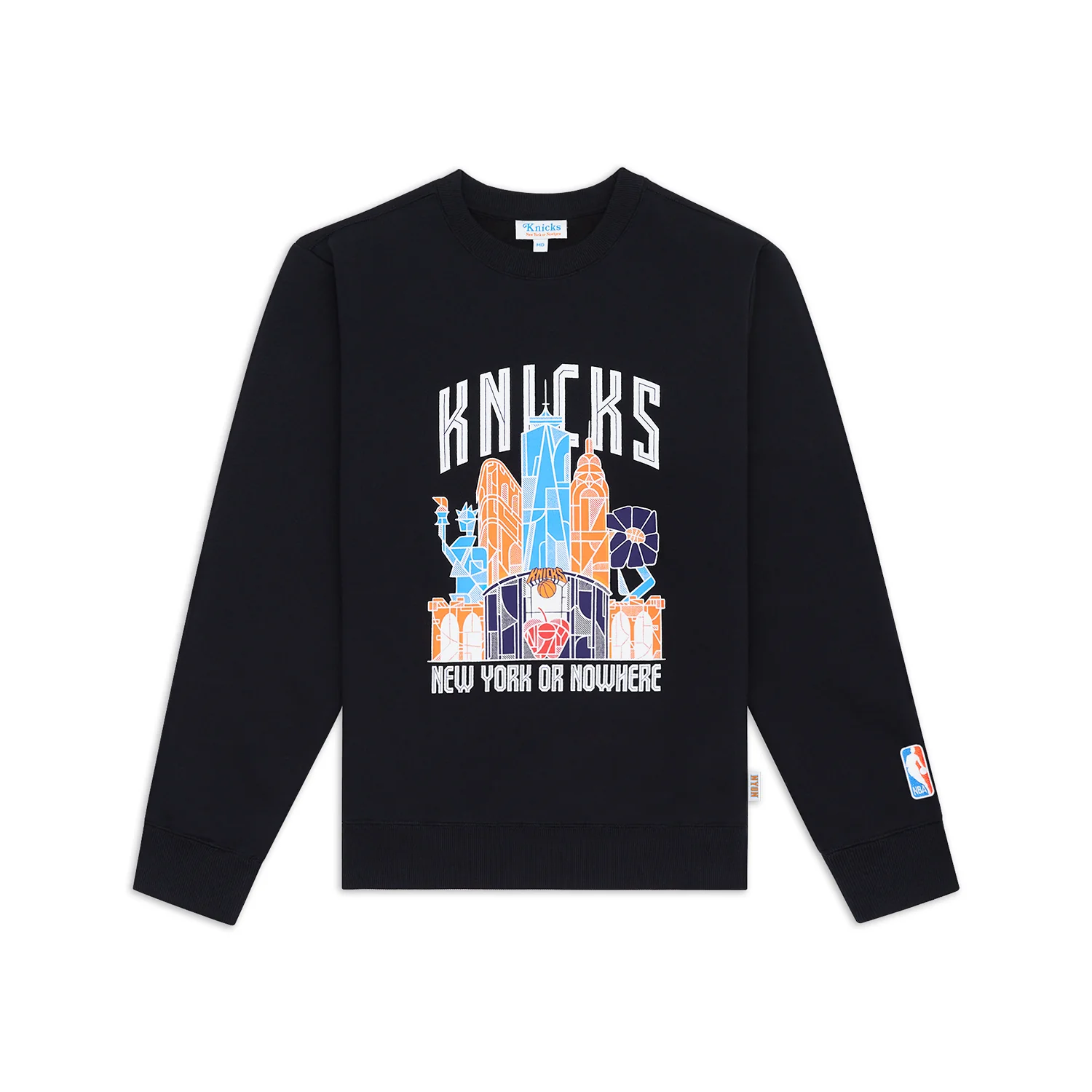 NYON x Knicks Skyscraper Black Crewneck