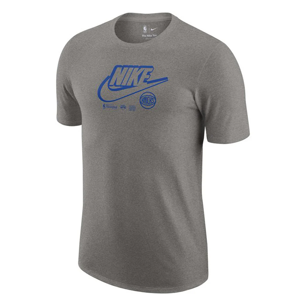 Nike Knicks Swoosh Logo Grey Tee