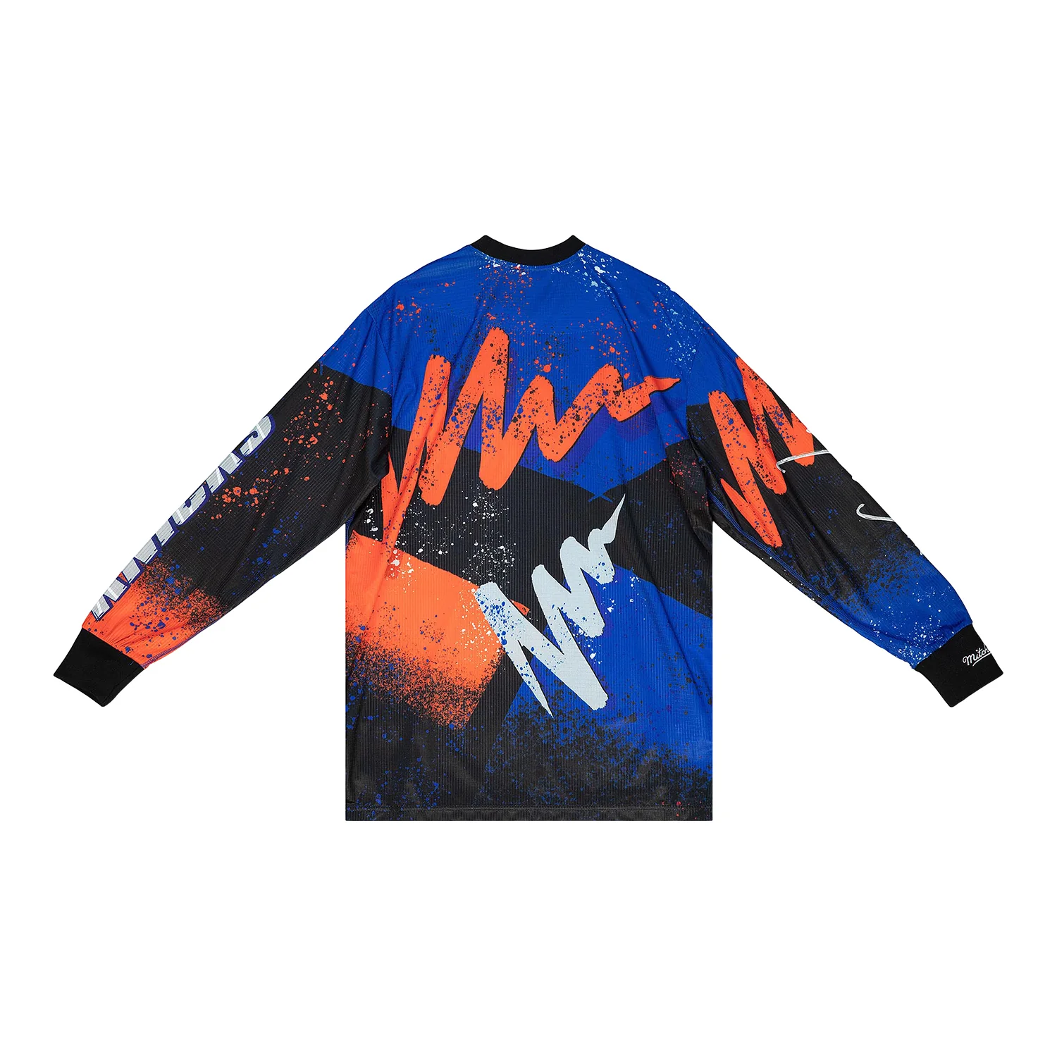 Mitchell & Ness Knicks Hyper Hoops Moto Longsleeve Tee - Image 2