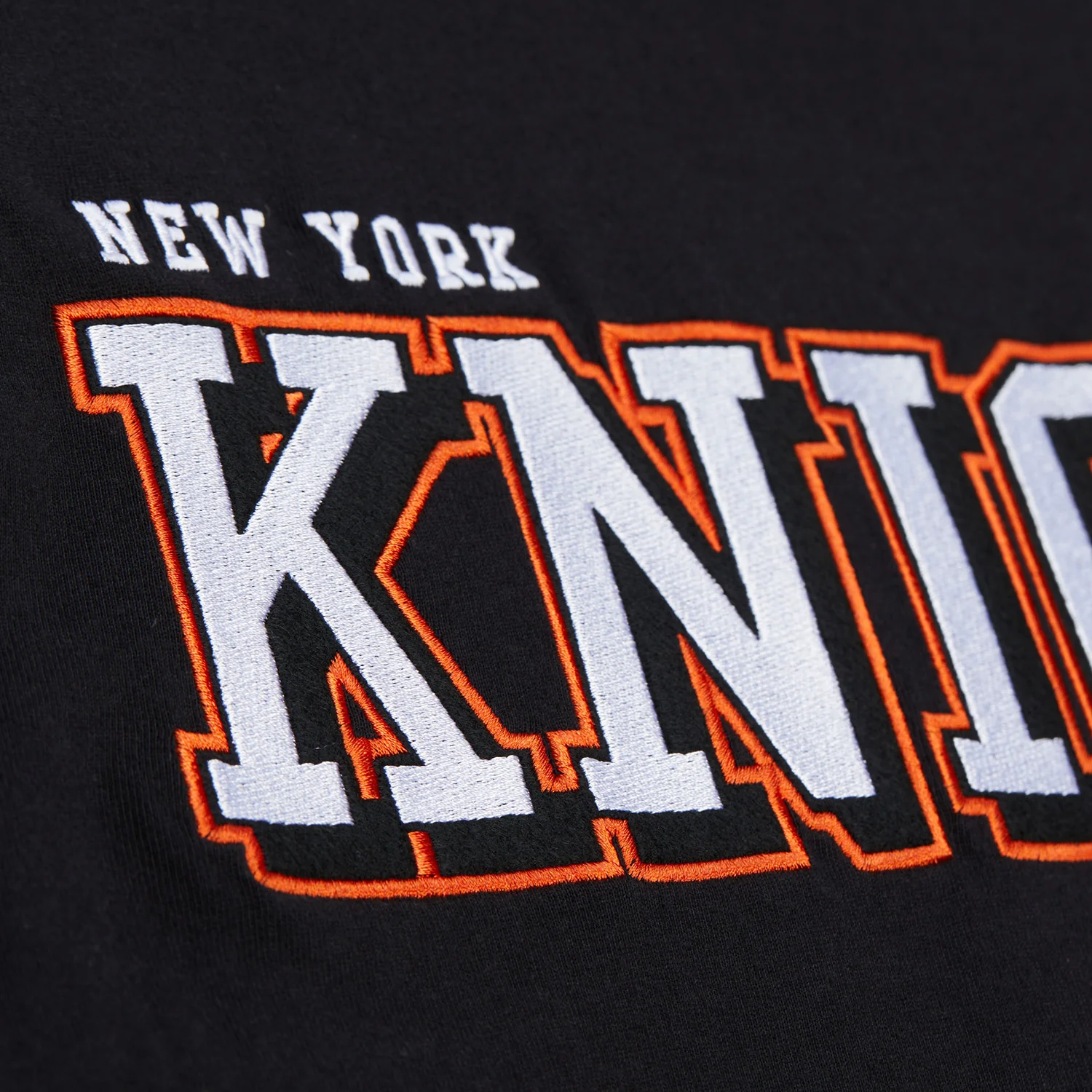 Mitchell & Ness Knicks Black Training Camp Longsleeve Tee - Image 3