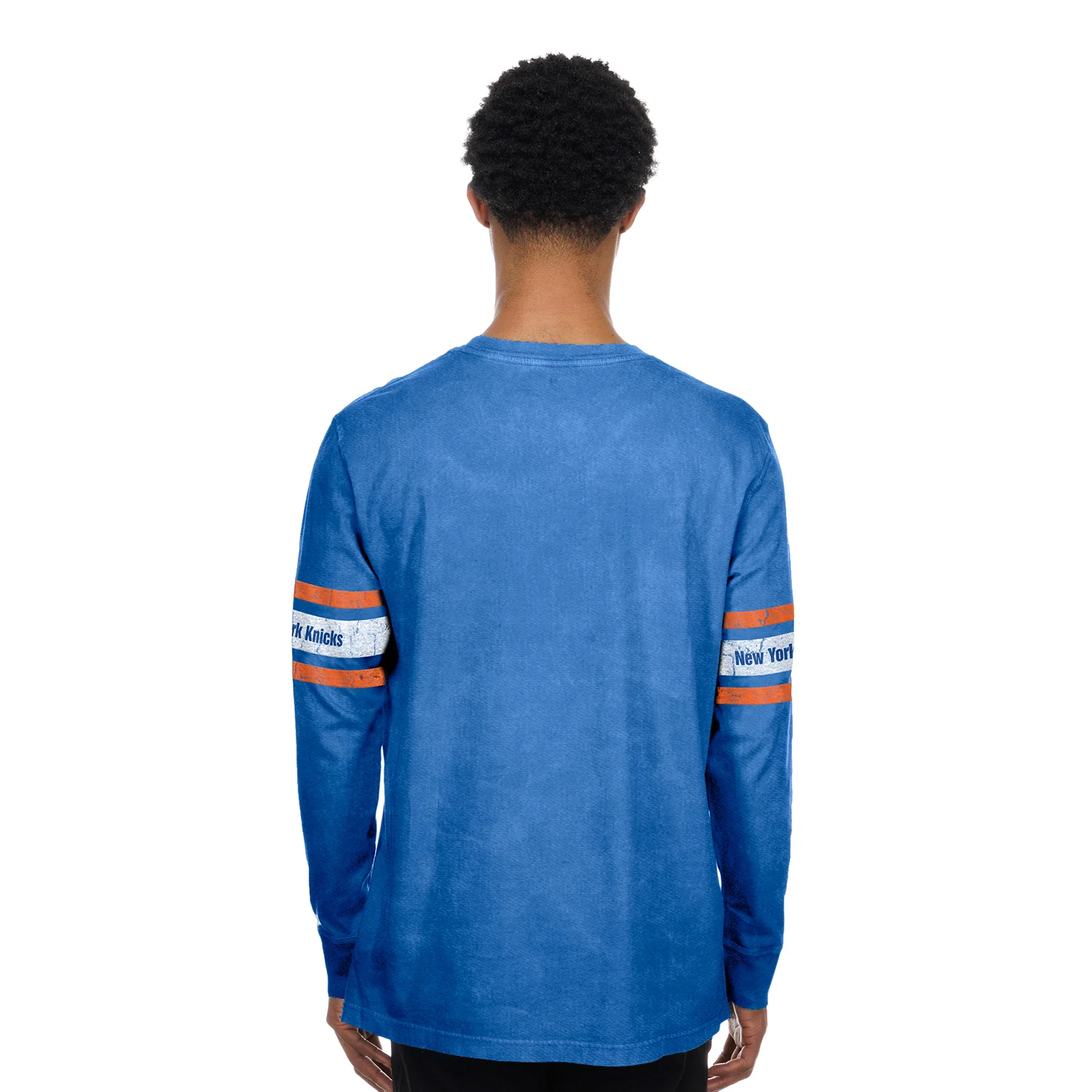 New Era Knicks Throwback Collection Mineral Washed Logo Longsleeve Tee - Image 2