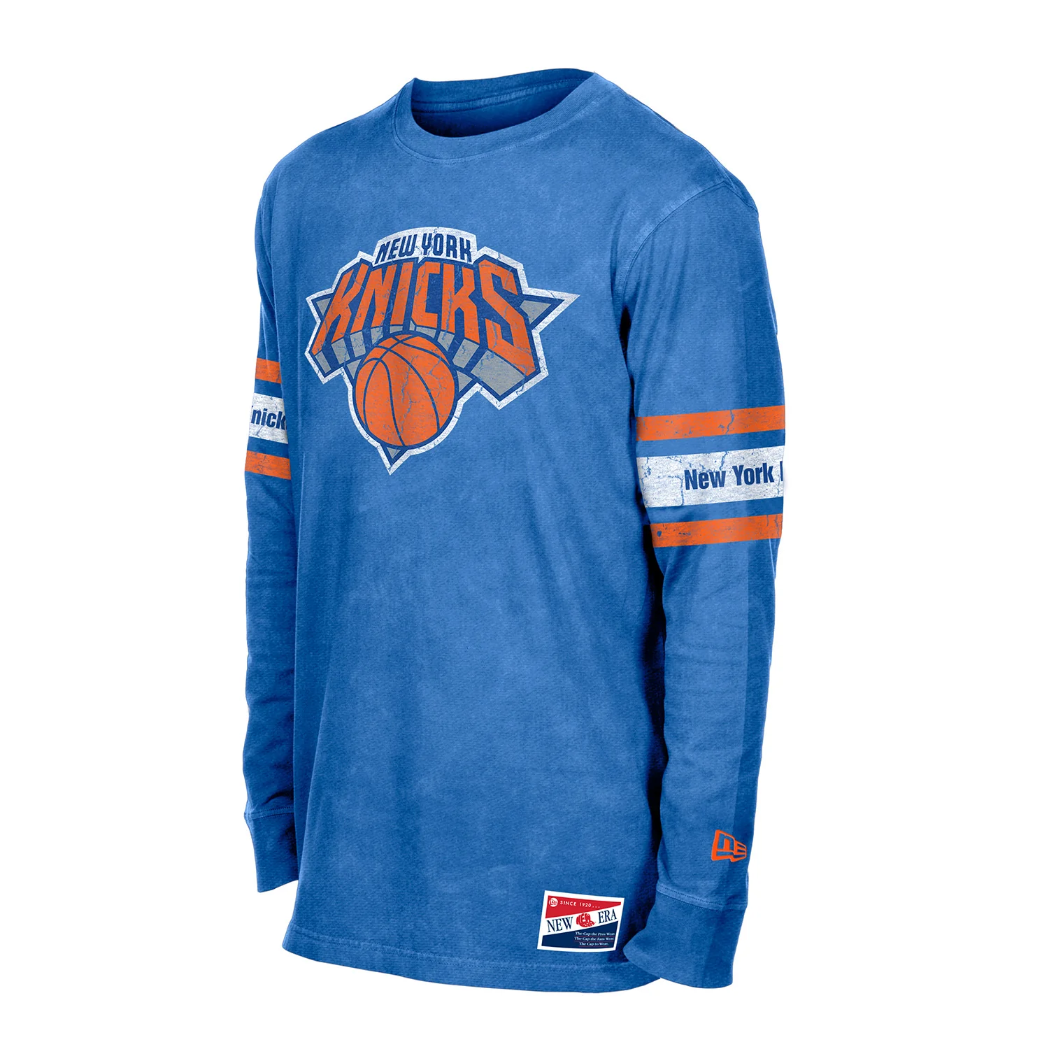 New Era Knicks Throwback Collection Mineral Washed Logo Longsleeve Tee - Image 3