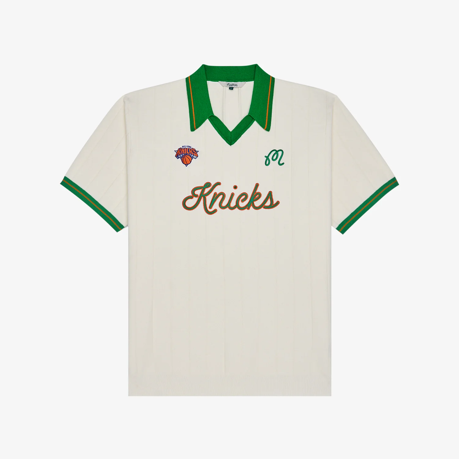 Malbon x Knicks Cream Uptown Knit Polo