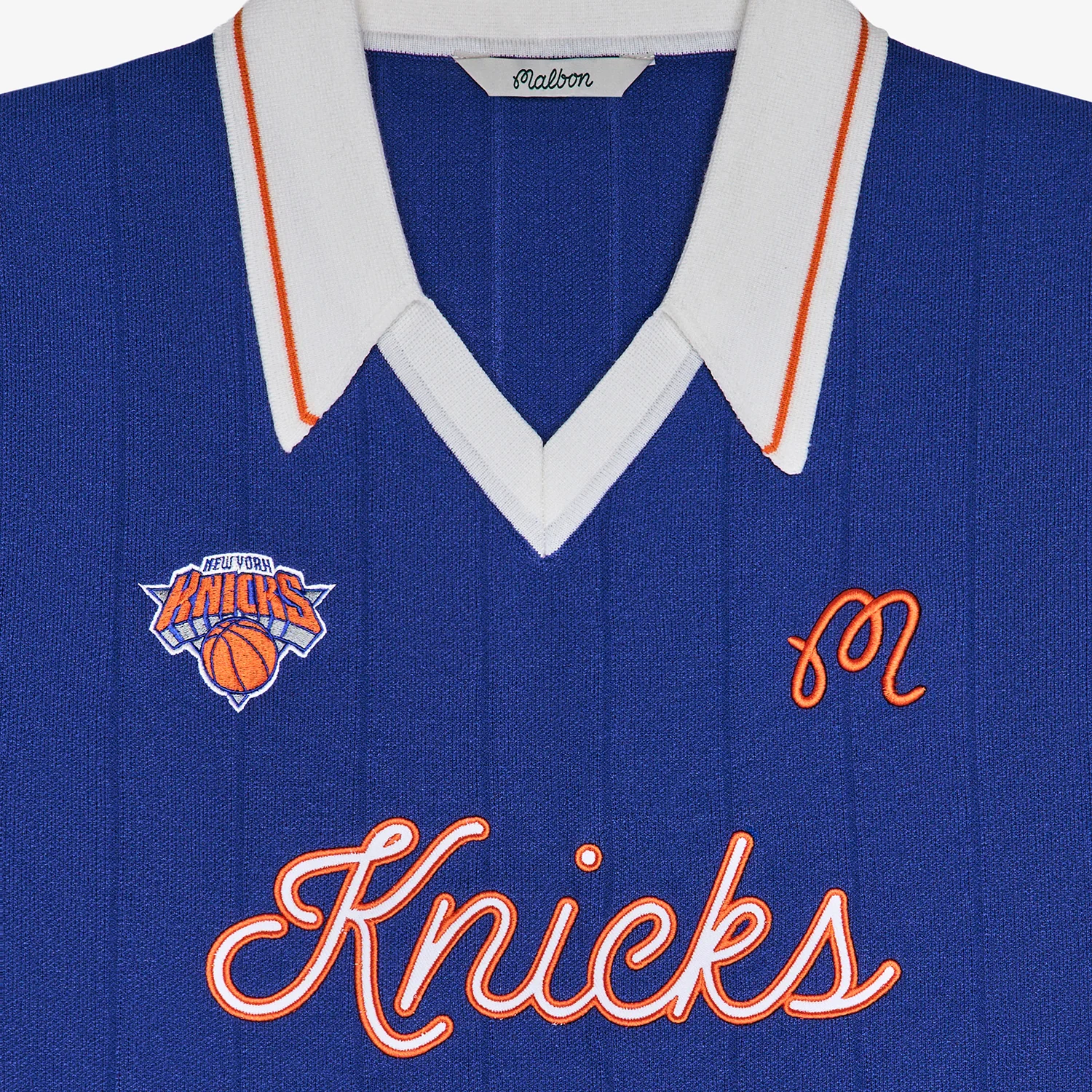 Malbon x Knicks Royal Uptown Knit Polo - Image 2