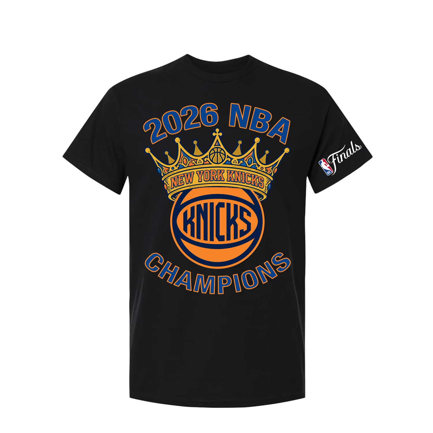 Knicks 2026 NBA Champions Exclusive Ball Logo Crown Tee
