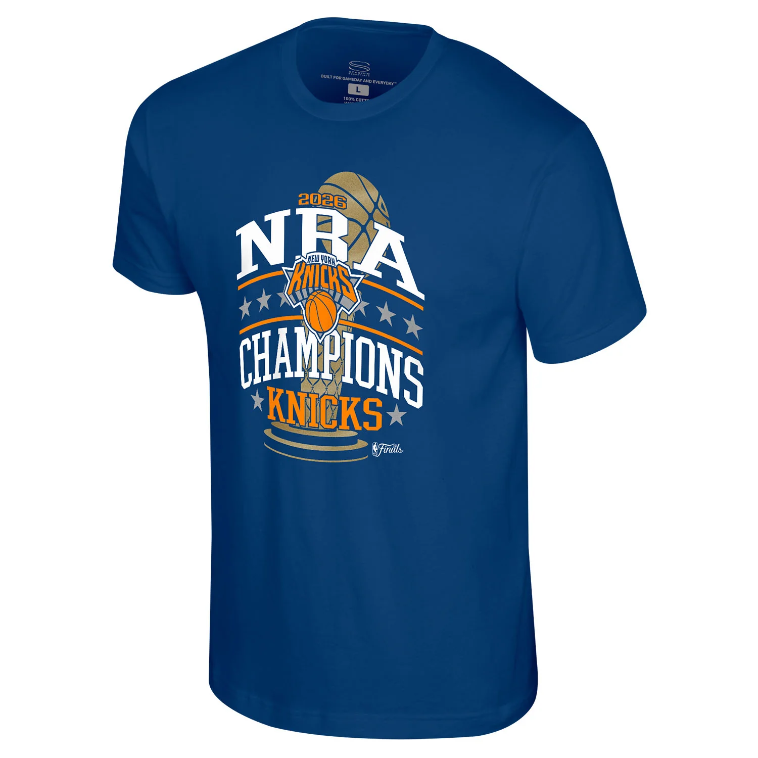 Stadium Essentials Knicks 2026 NBA Champions No Regrets Tee