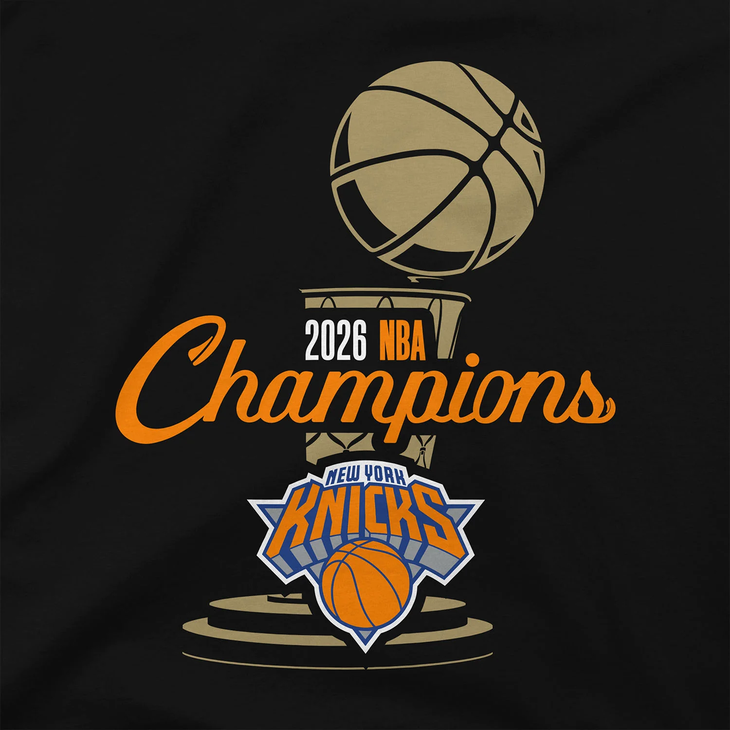 Stadium Essentials Knicks 2026 NBA Champions Trophy Urban Tee - Image 3