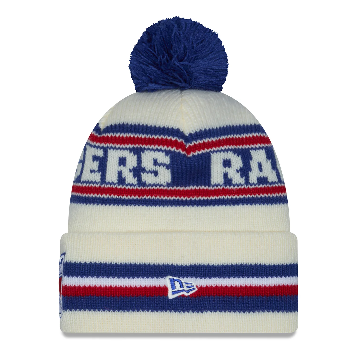 Youth New Era Rangers Classic Chrome/Royal Knit Pom - Image 2