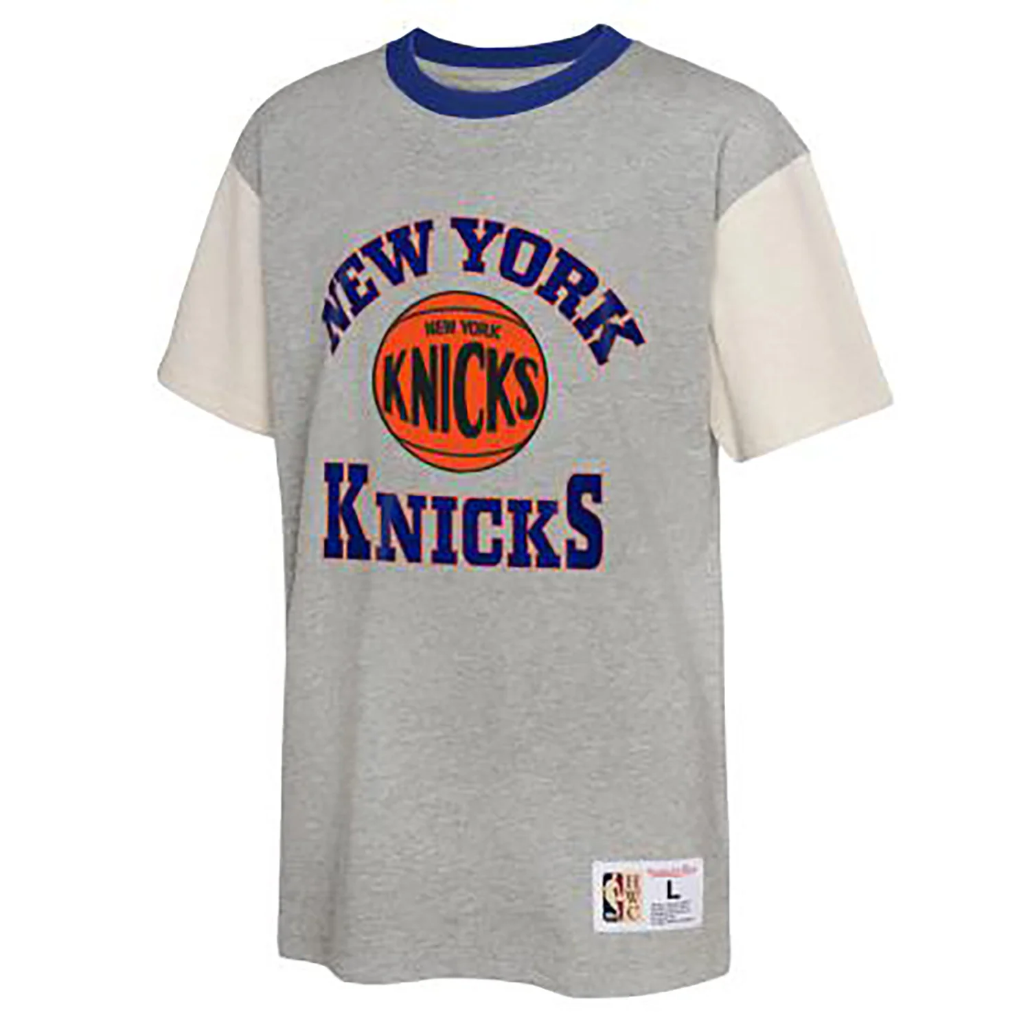 Youth Mitchell & Ness Knicks Retro Cream Tee