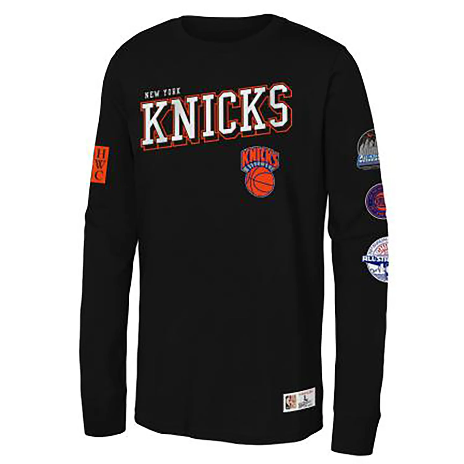 Youth Mitchell & Ness Knicks Training Camp Longsleeve Tee