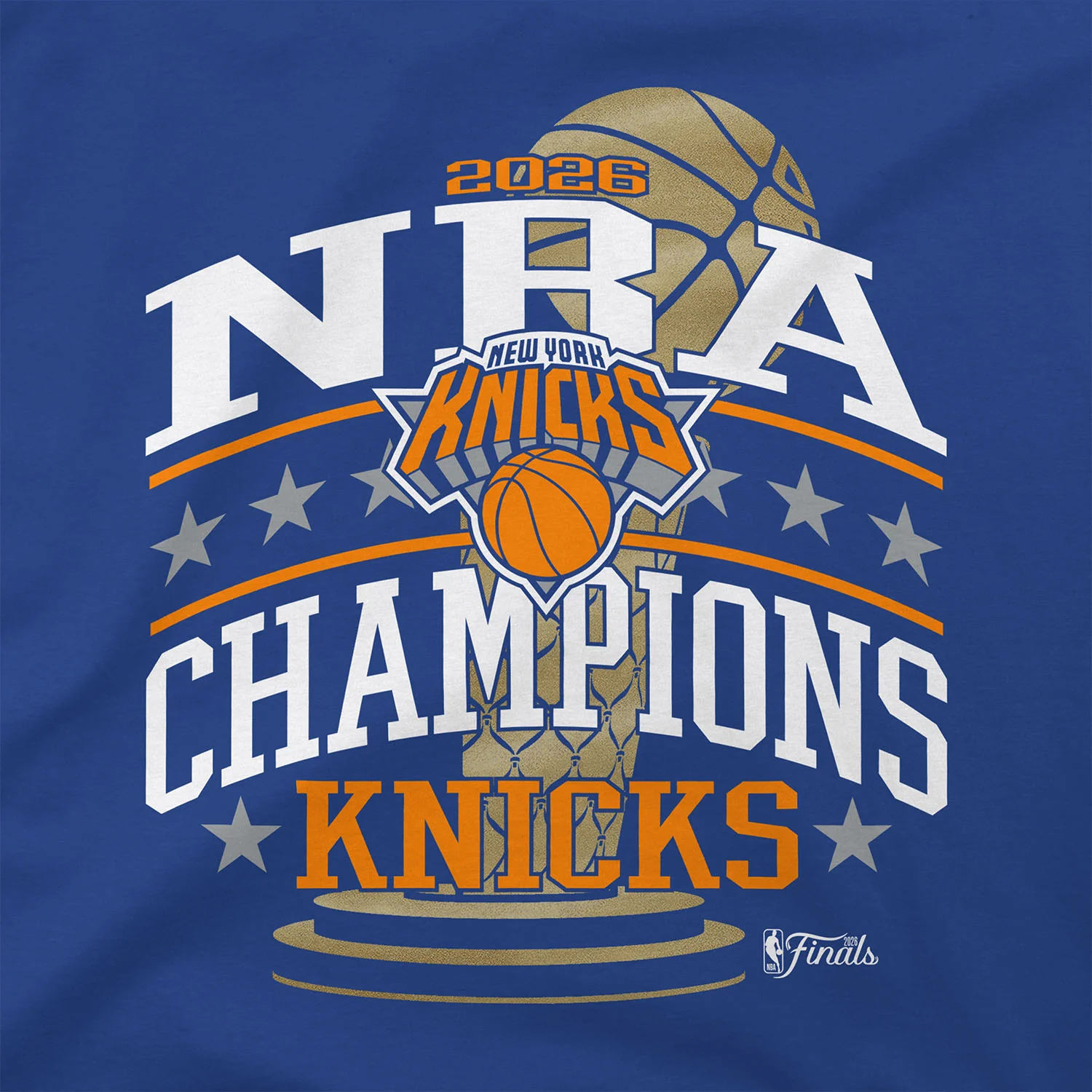 Youth Stadium Essentials Knicks 2026 NBA Champions No Regrets Tee - Image 3