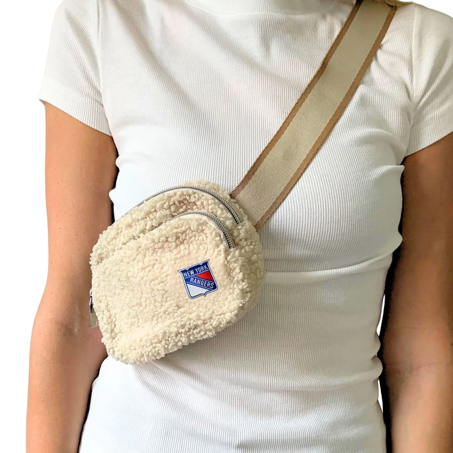 Jill Martin Rangers Cream Sherpa Fanny Pack - Image 2