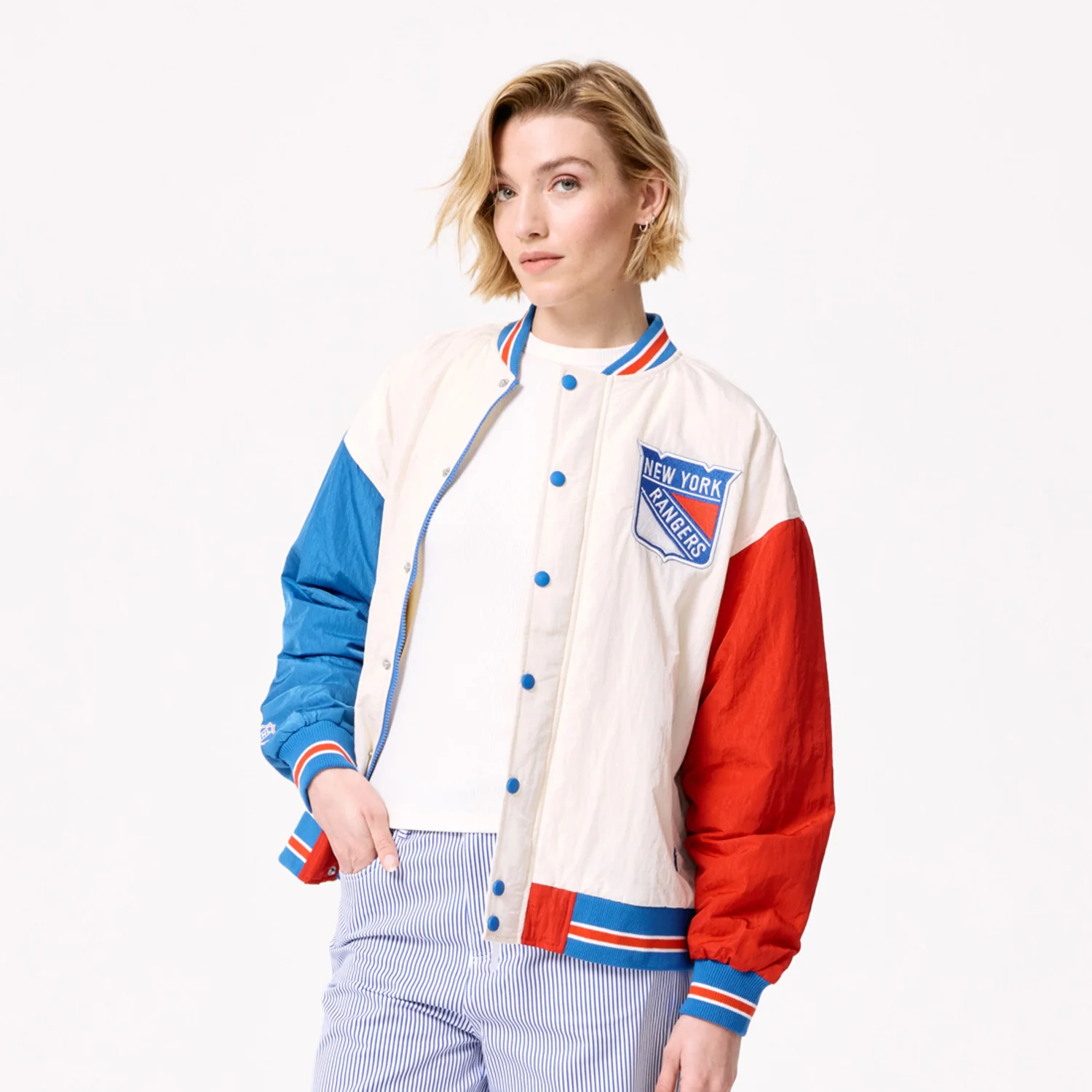 Terez Rangers Wordmark Bomber Jacket - Image 3