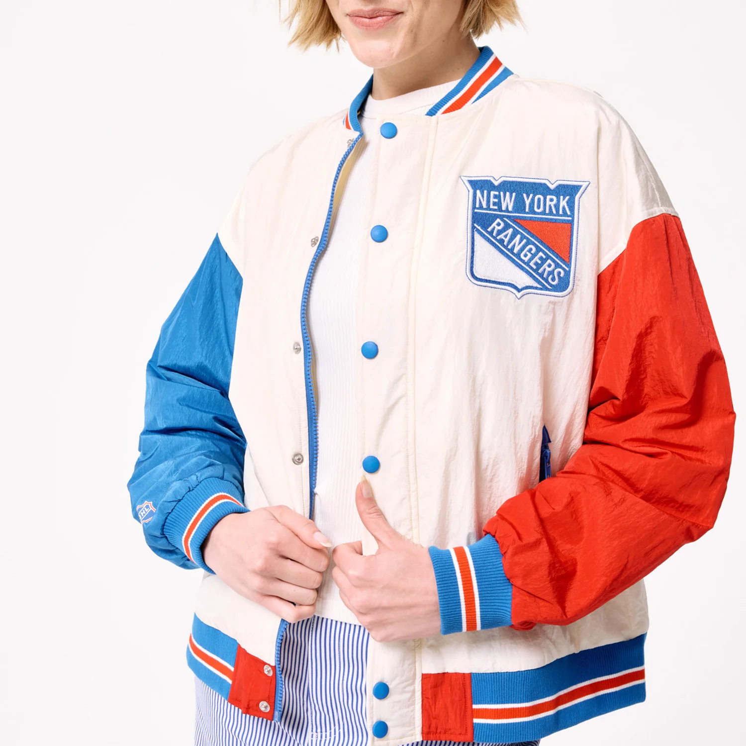 Terez Rangers Wordmark Bomber Jacket - Image 4