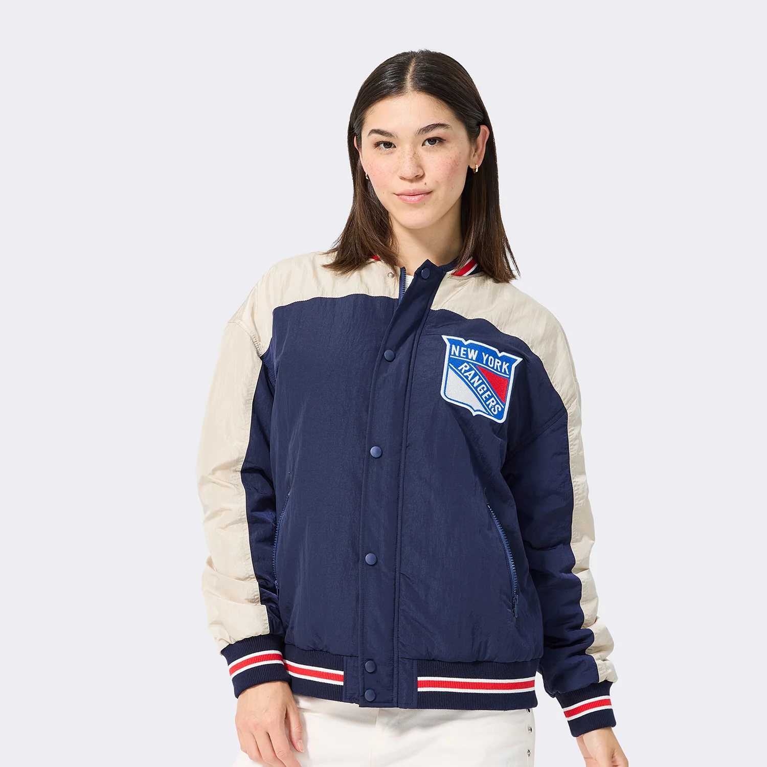 Terez Rangers Double Yoke Navy Bomber Jacket