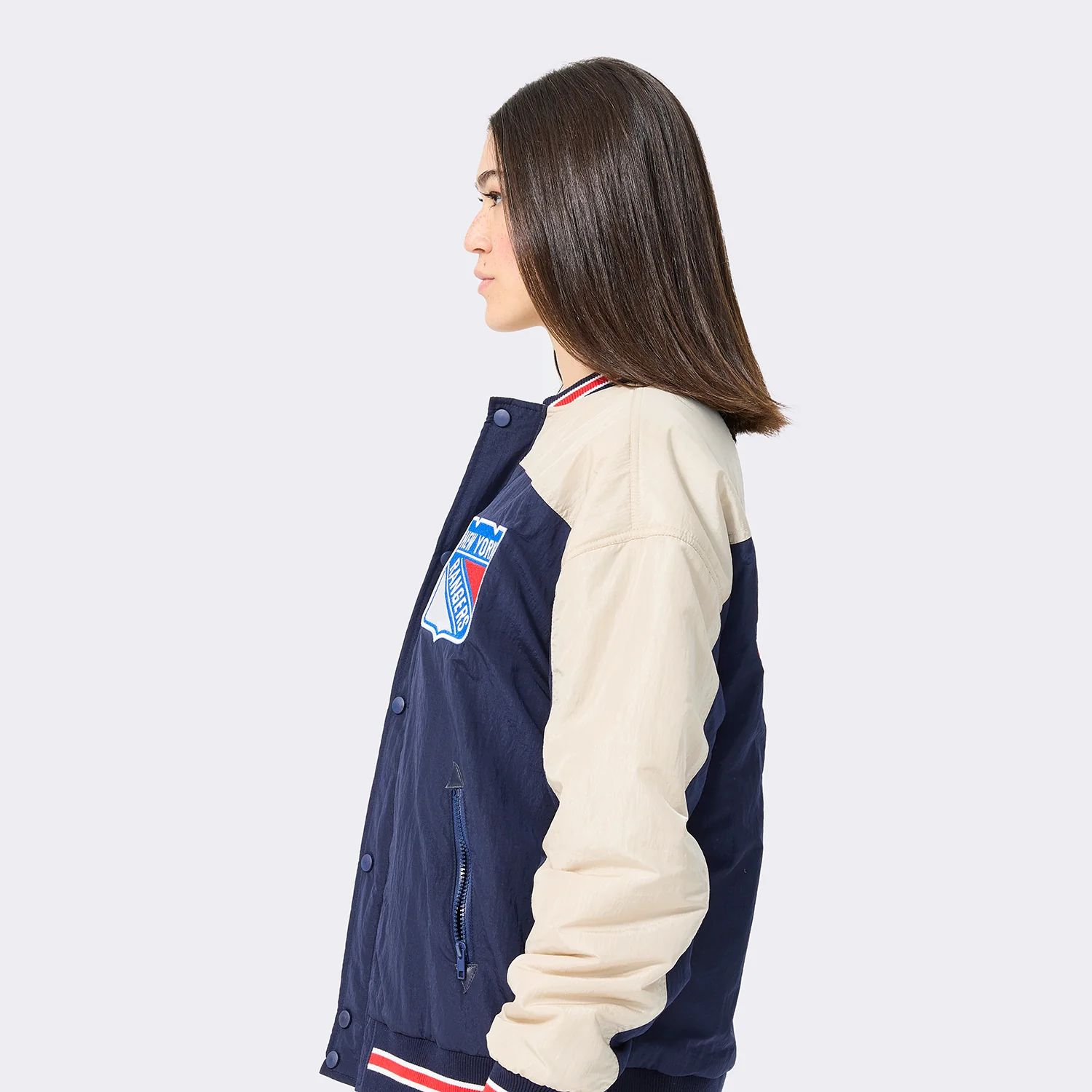 Terez Rangers Double Yoke Navy Bomber Jacket - Image 3