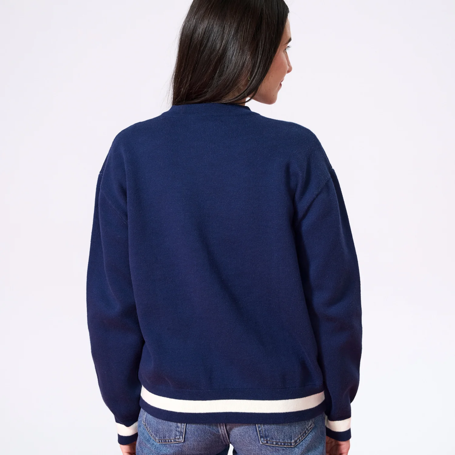 Terez Rangers Alt Navy Jacquard Sweater Crew - Image 2