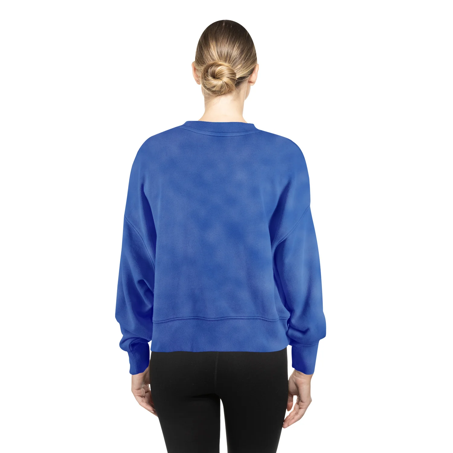 Women's New Era Rangers Throwback Washed Royal Crew - Image 2